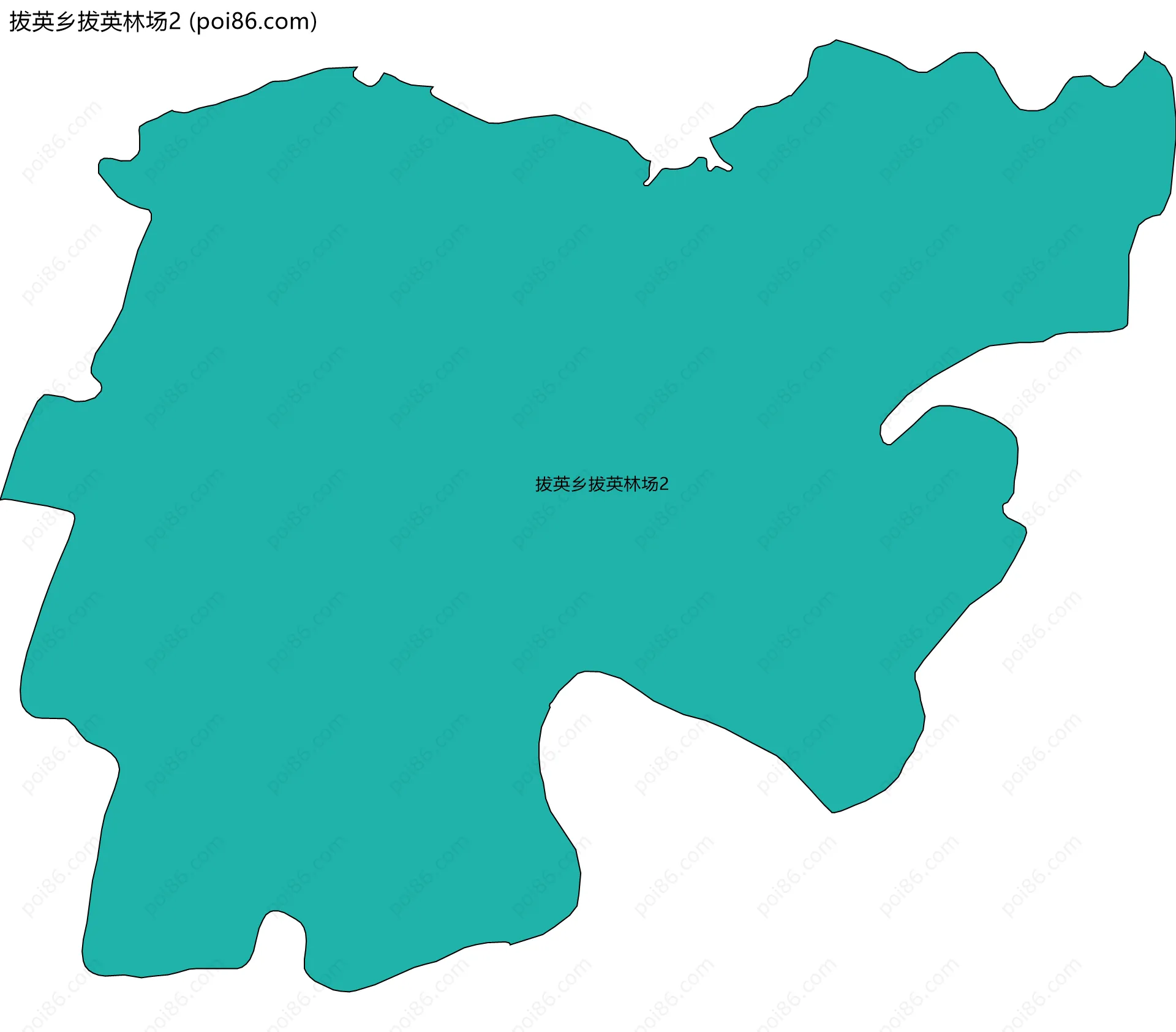 拔英乡拔英林场2边界地图