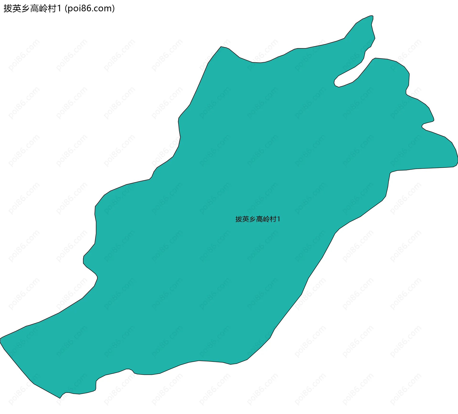 拔英乡高岭村1边界地图