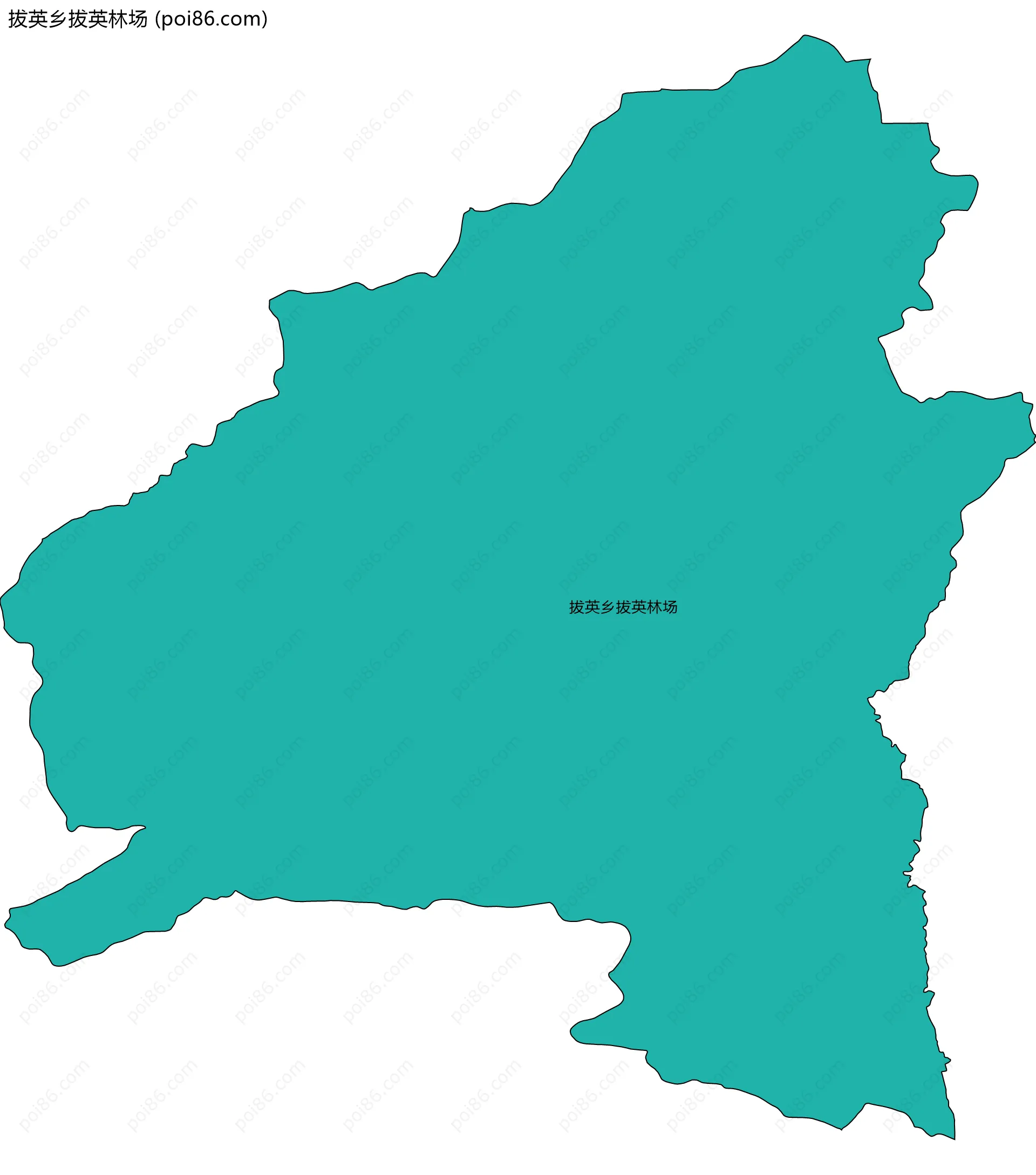 拔英乡拔英林场边界地图