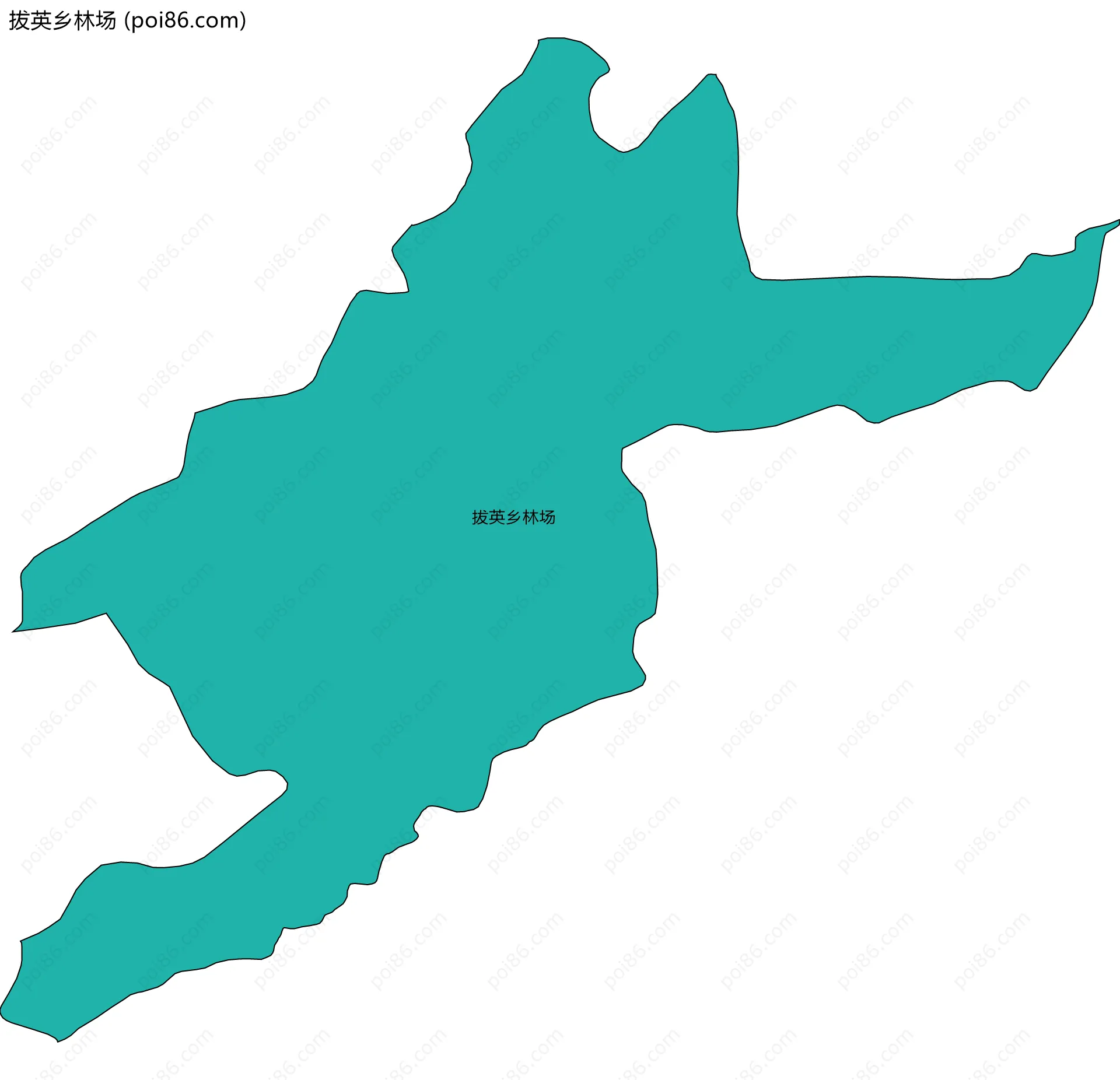 拔英乡林场边界地图