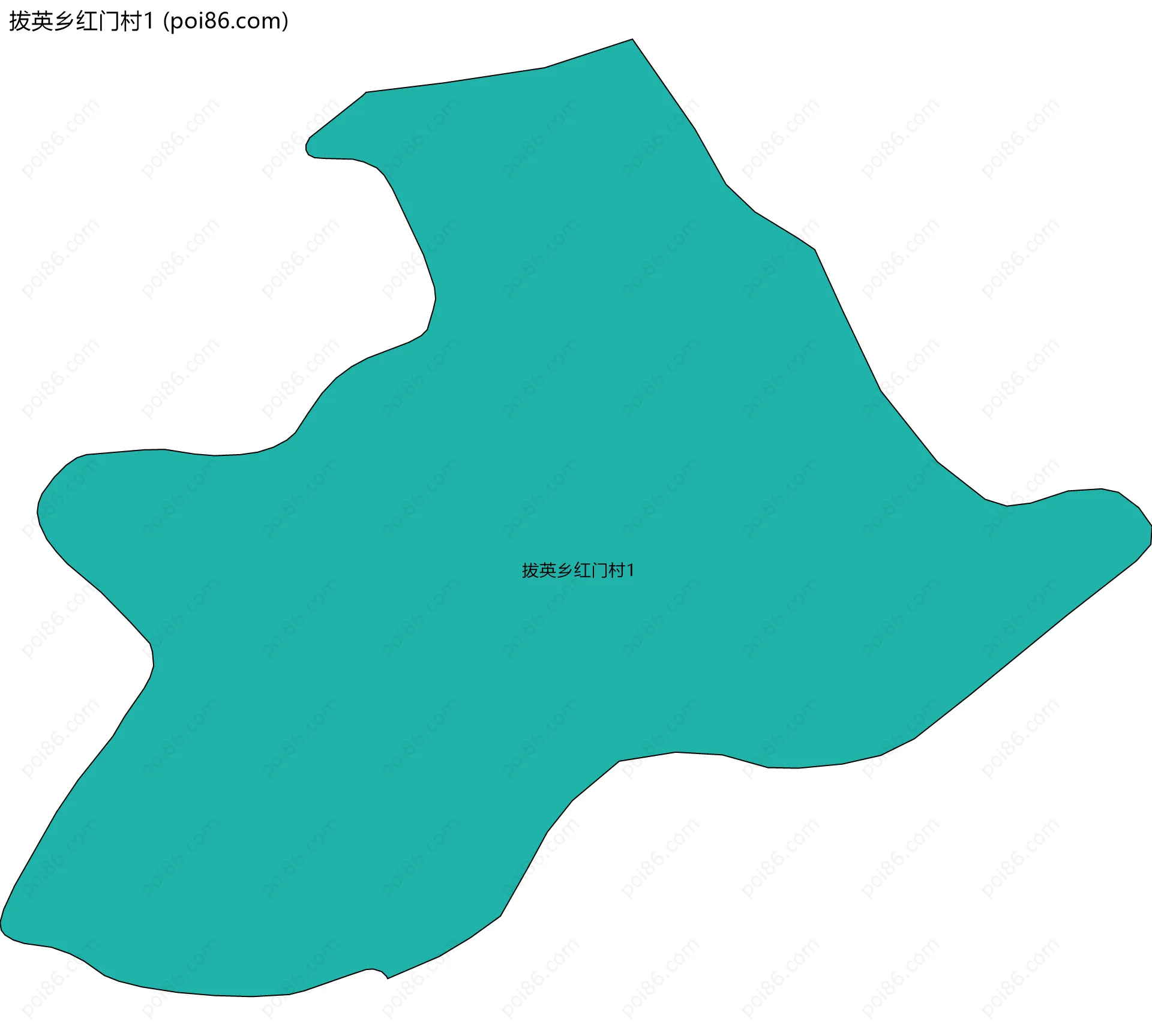 拔英乡红门村1边界地图