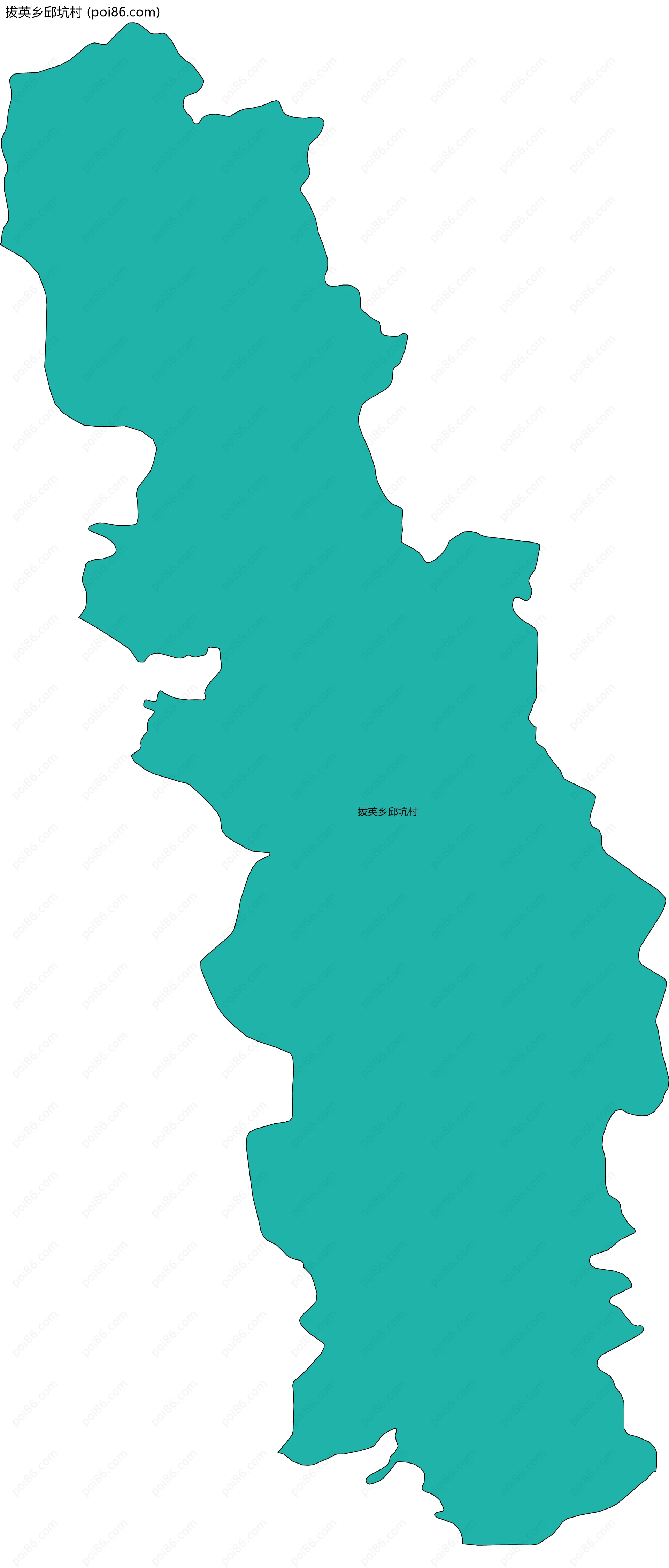 拔英乡邱坑村边界地图