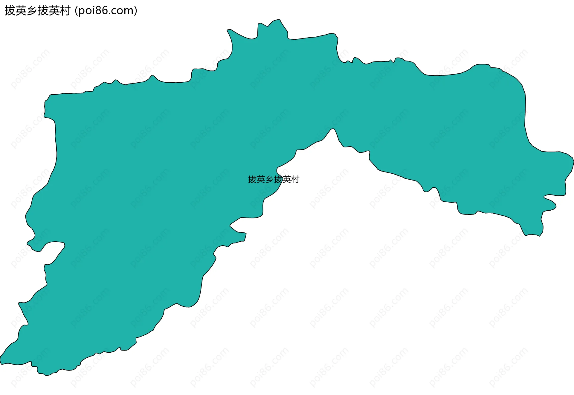 拔英乡拔英村边界地图