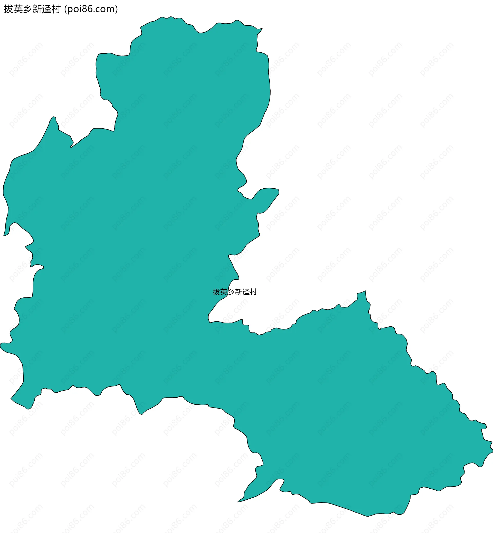 拔英乡新迳村边界地图