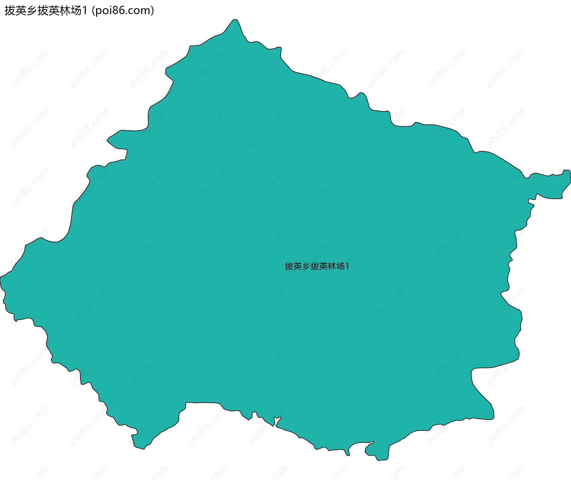 拔英乡拔英林场1边界地图