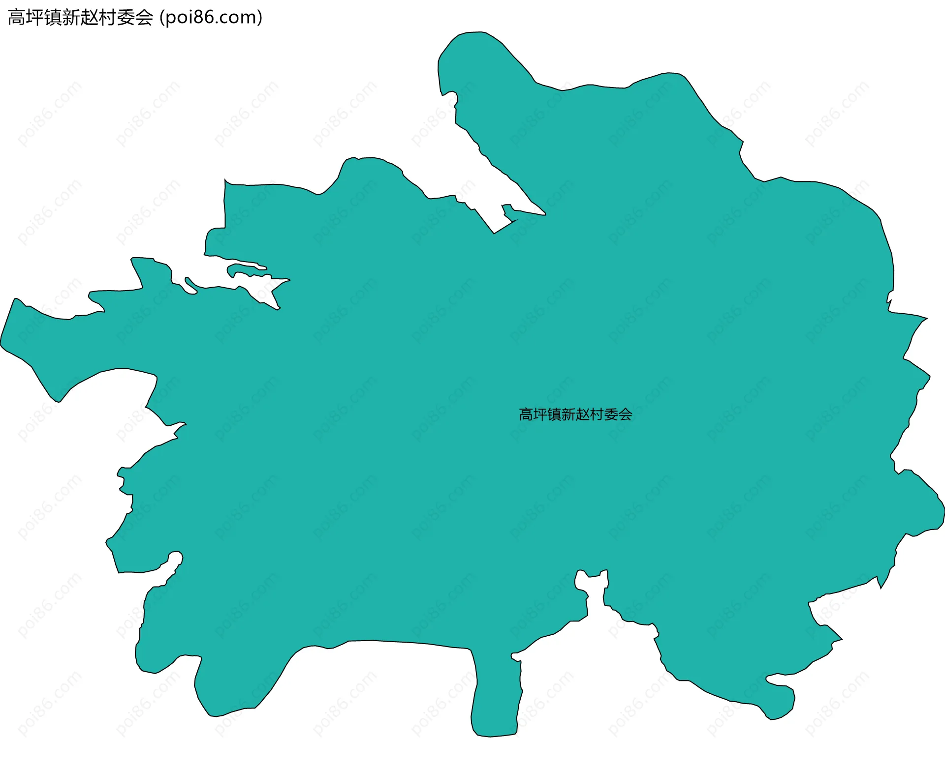 高坪镇新赵村委会边界地图