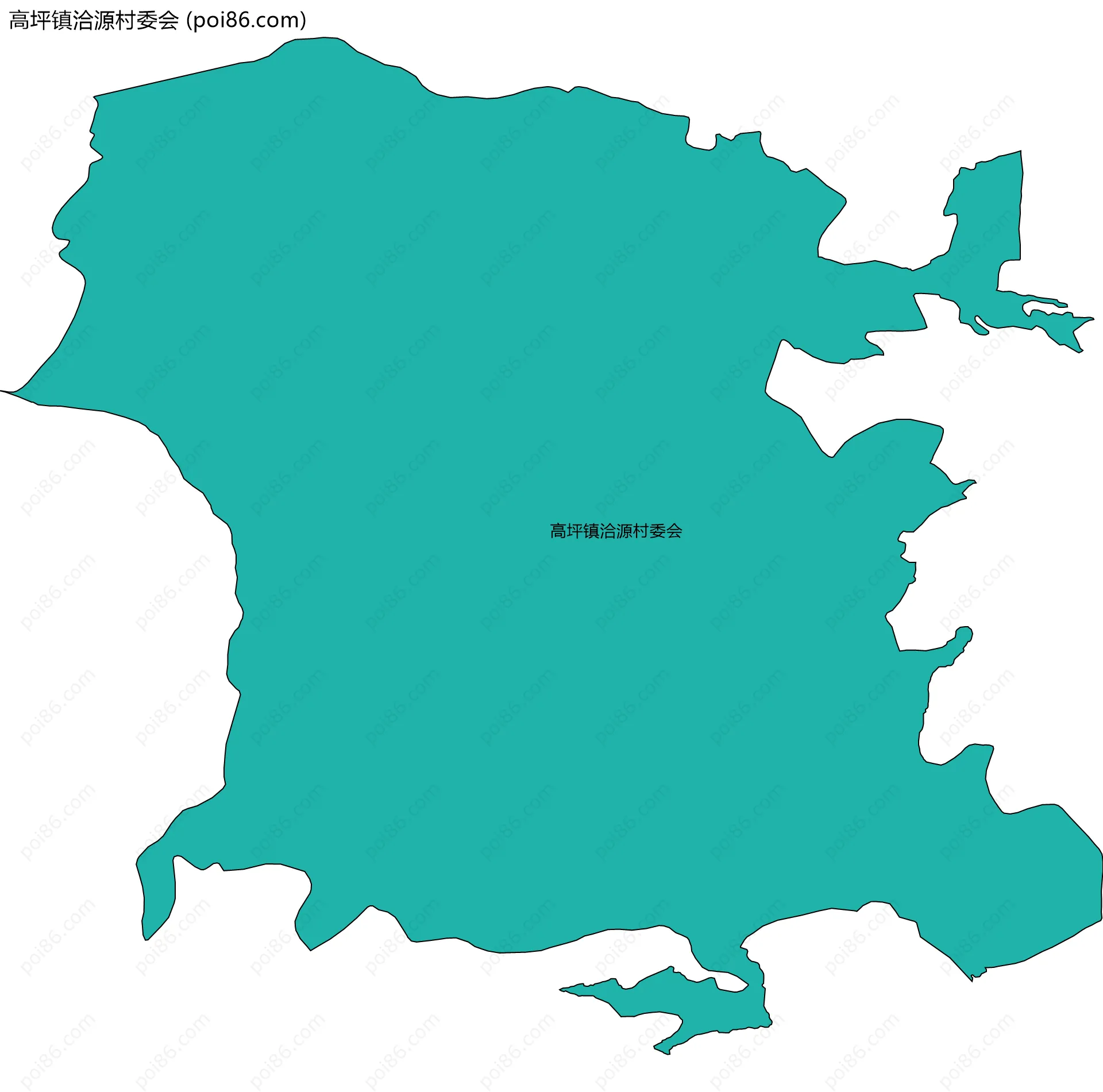 高坪镇洽源村委会边界地图