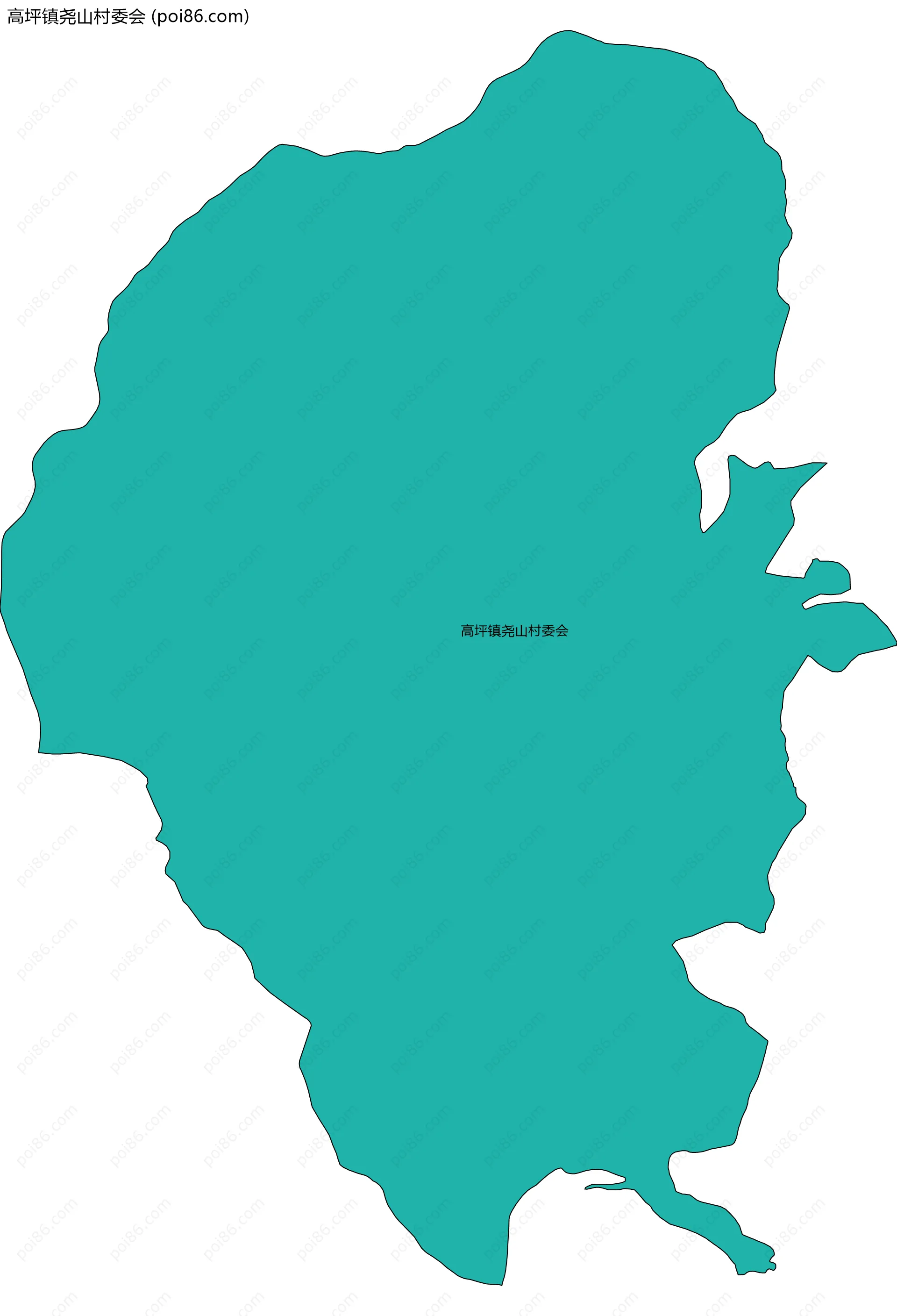 高坪镇尧山村委会边界地图