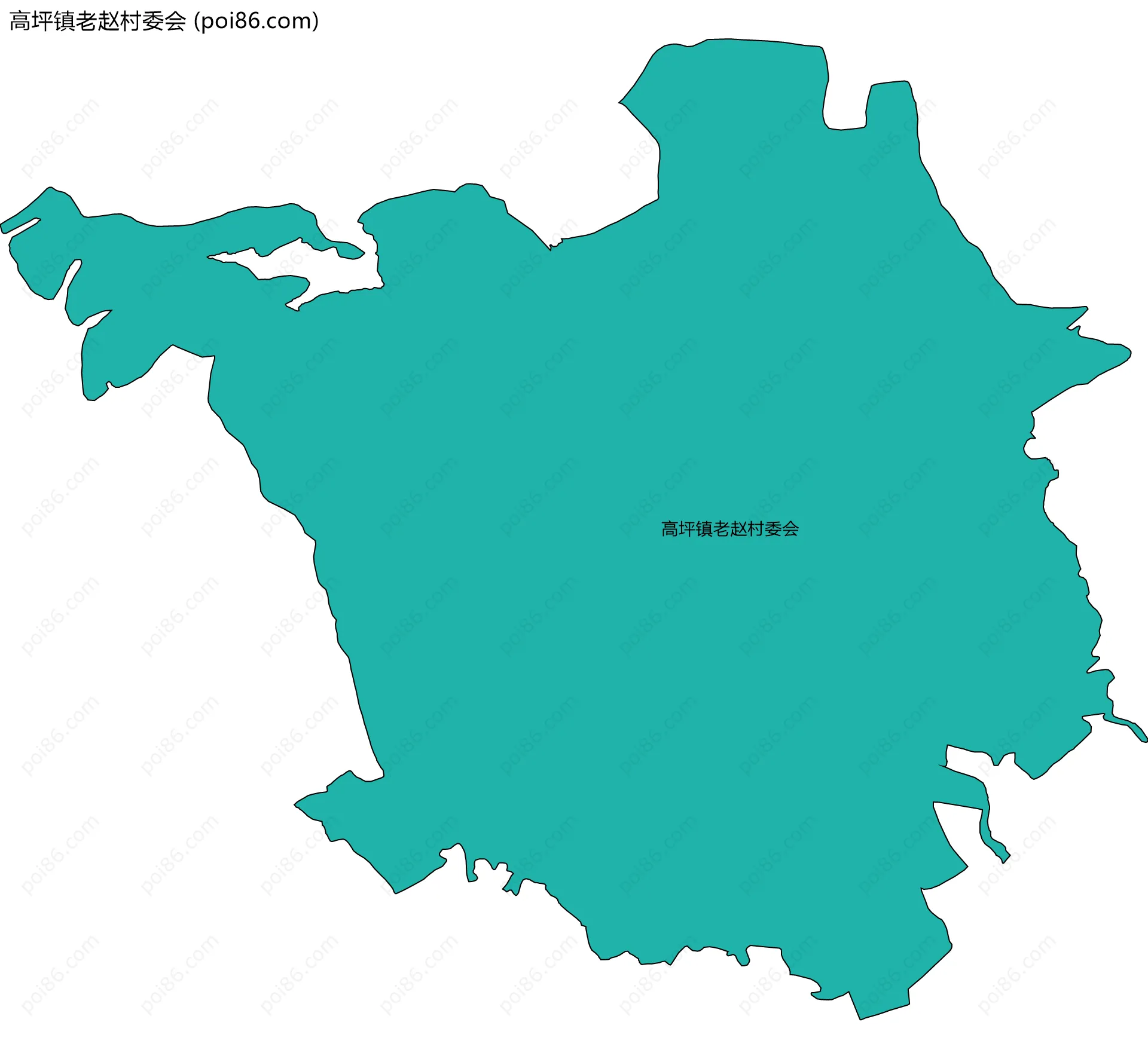 高坪镇老赵村委会边界地图