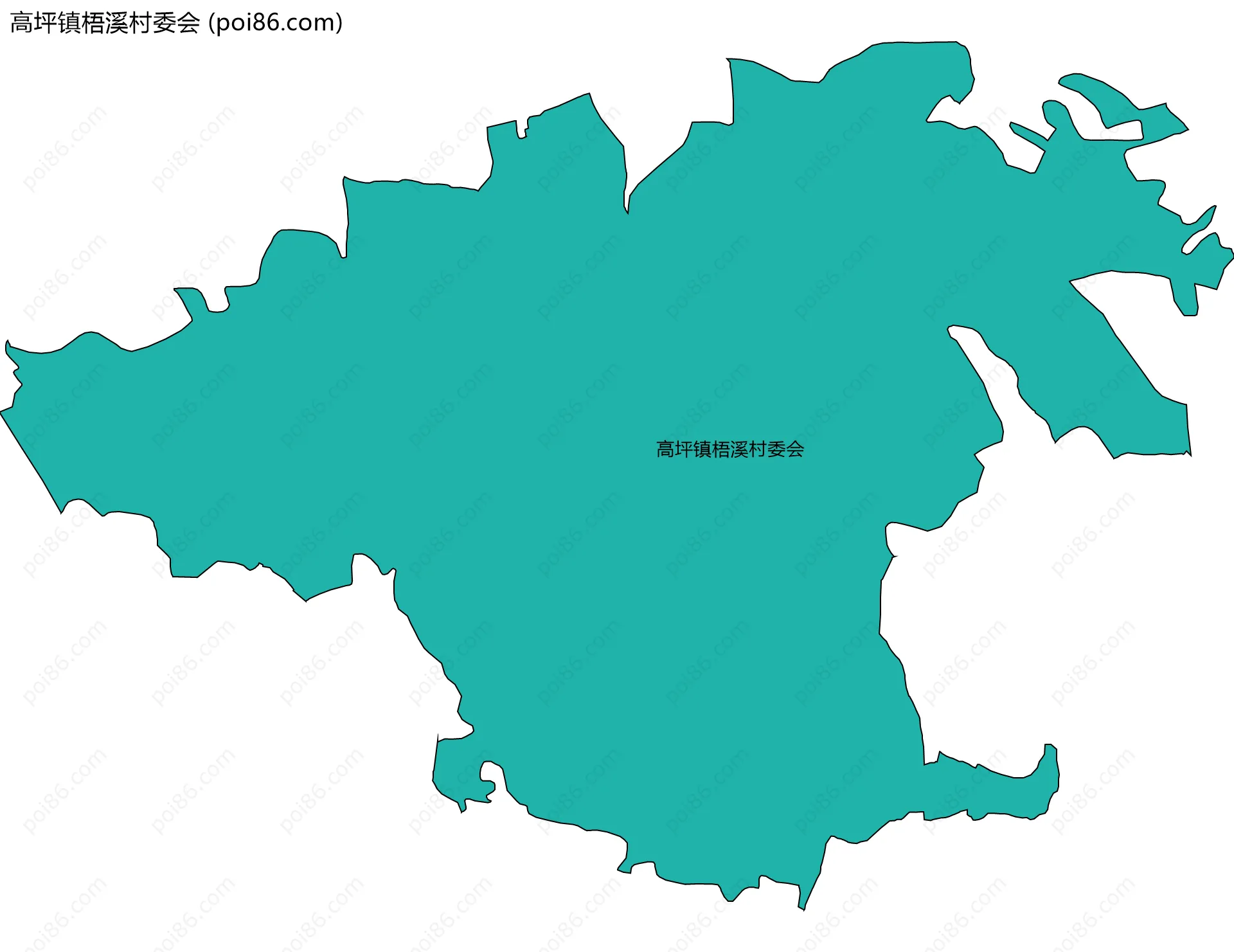 高坪镇梧溪村委会边界地图