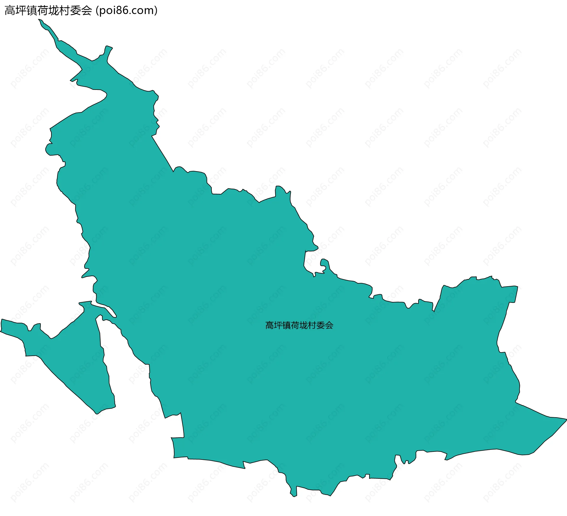 高坪镇荷垅村委会边界地图