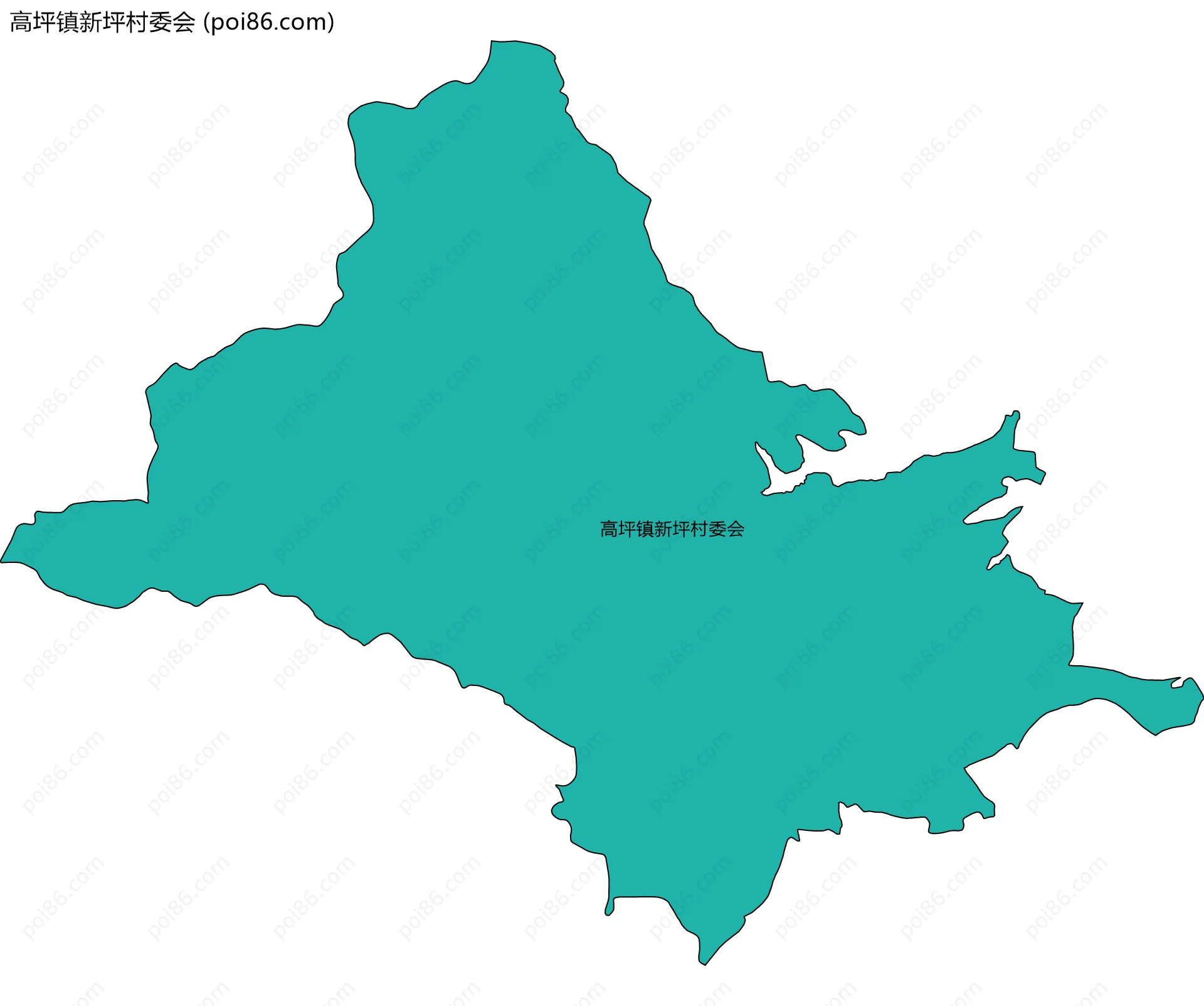 高坪镇新坪村委会边界地图