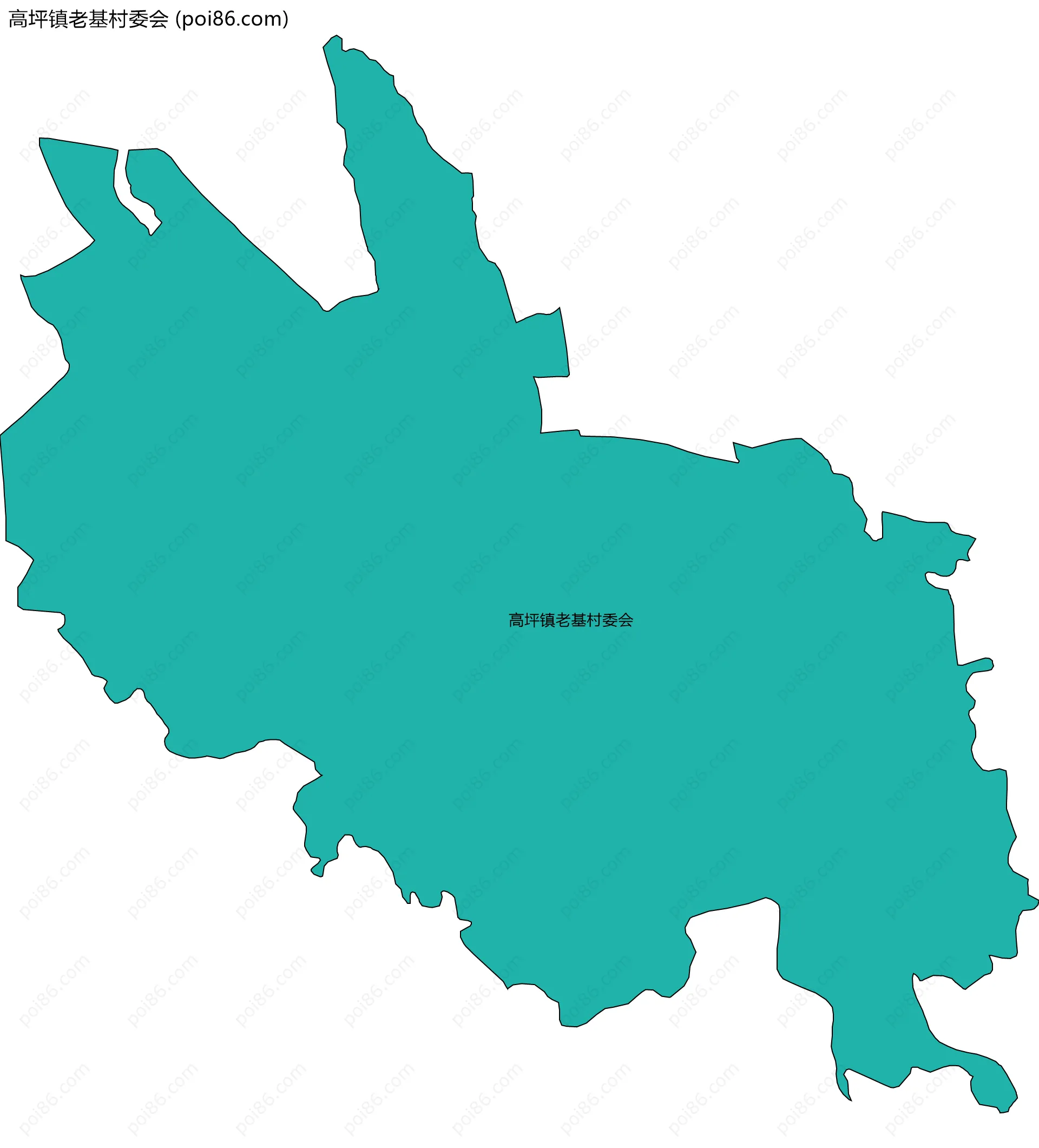 高坪镇老基村委会边界地图