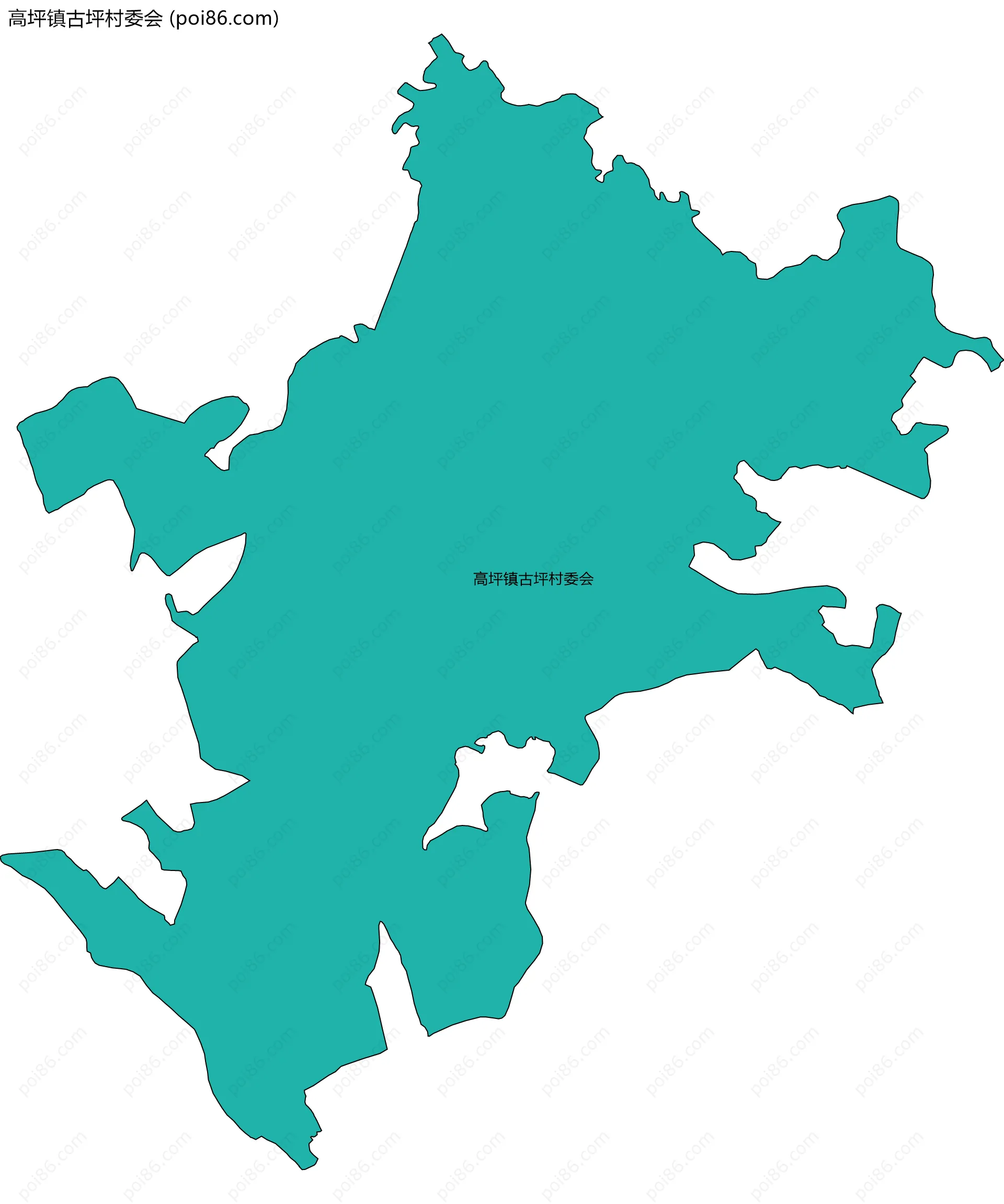 高坪镇古坪村委会边界地图