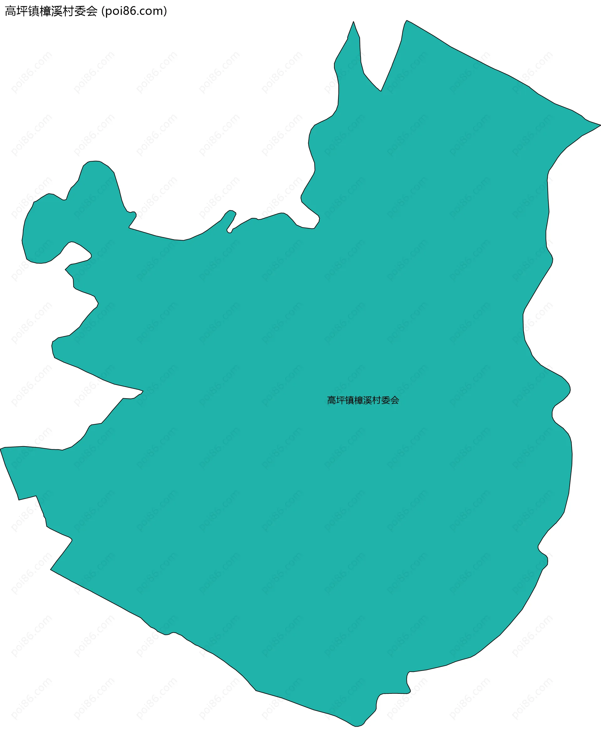 高坪镇樟溪村委会边界地图