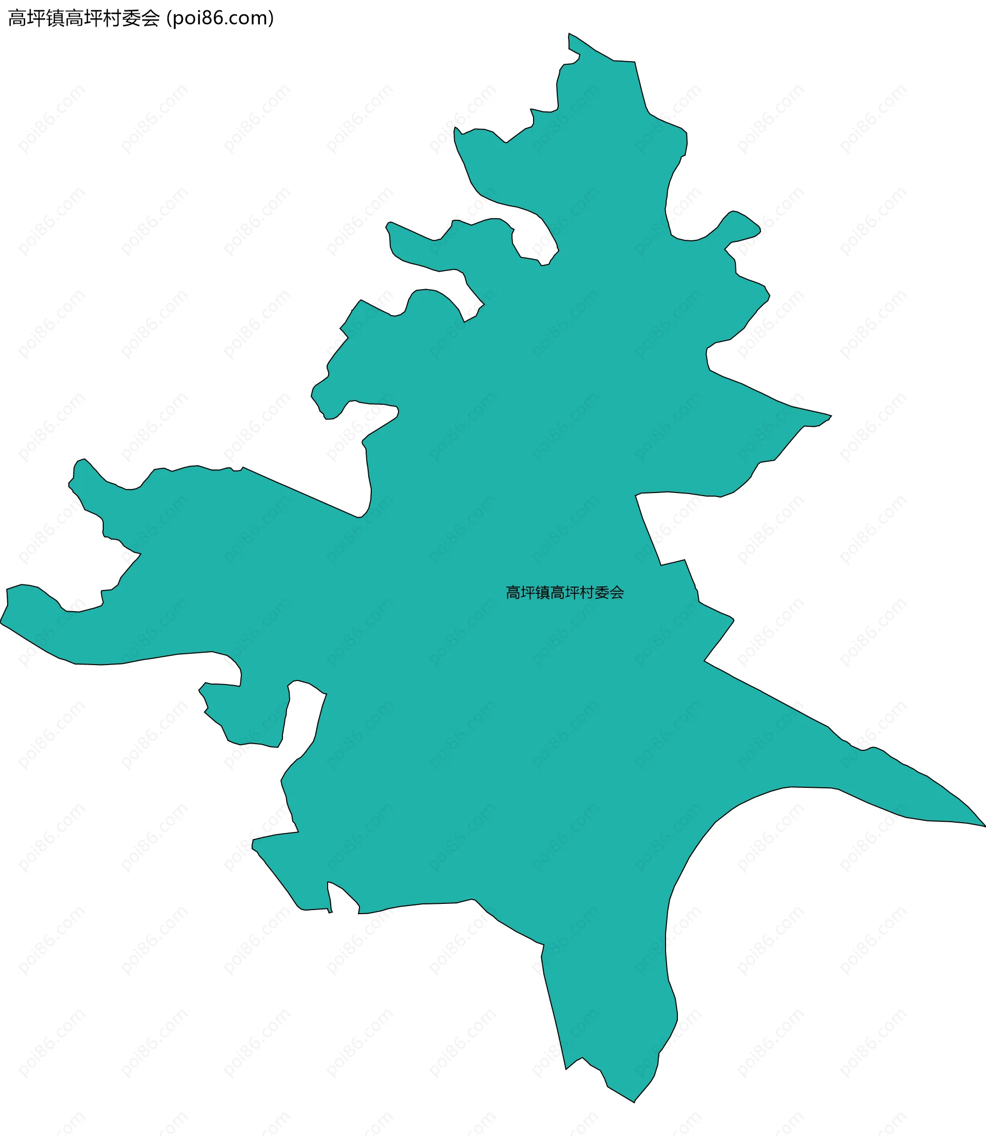 高坪镇高坪村委会边界地图