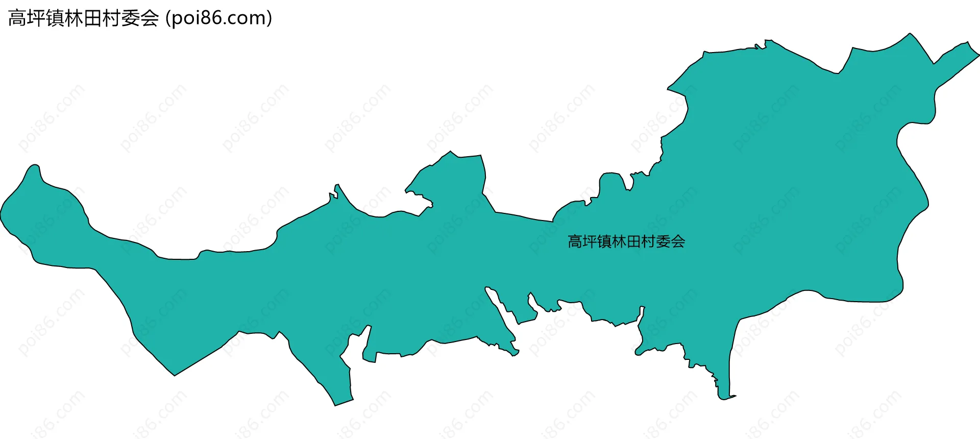 高坪镇林田村委会边界地图