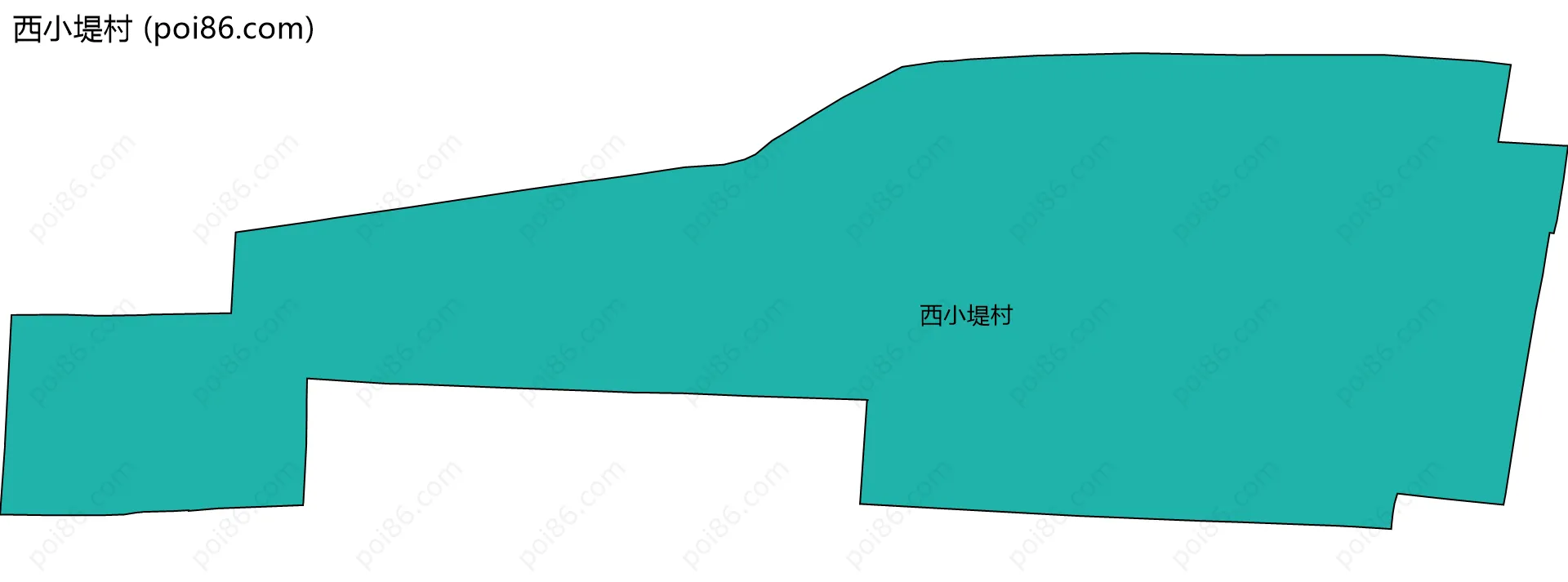 西小堤村边界地图