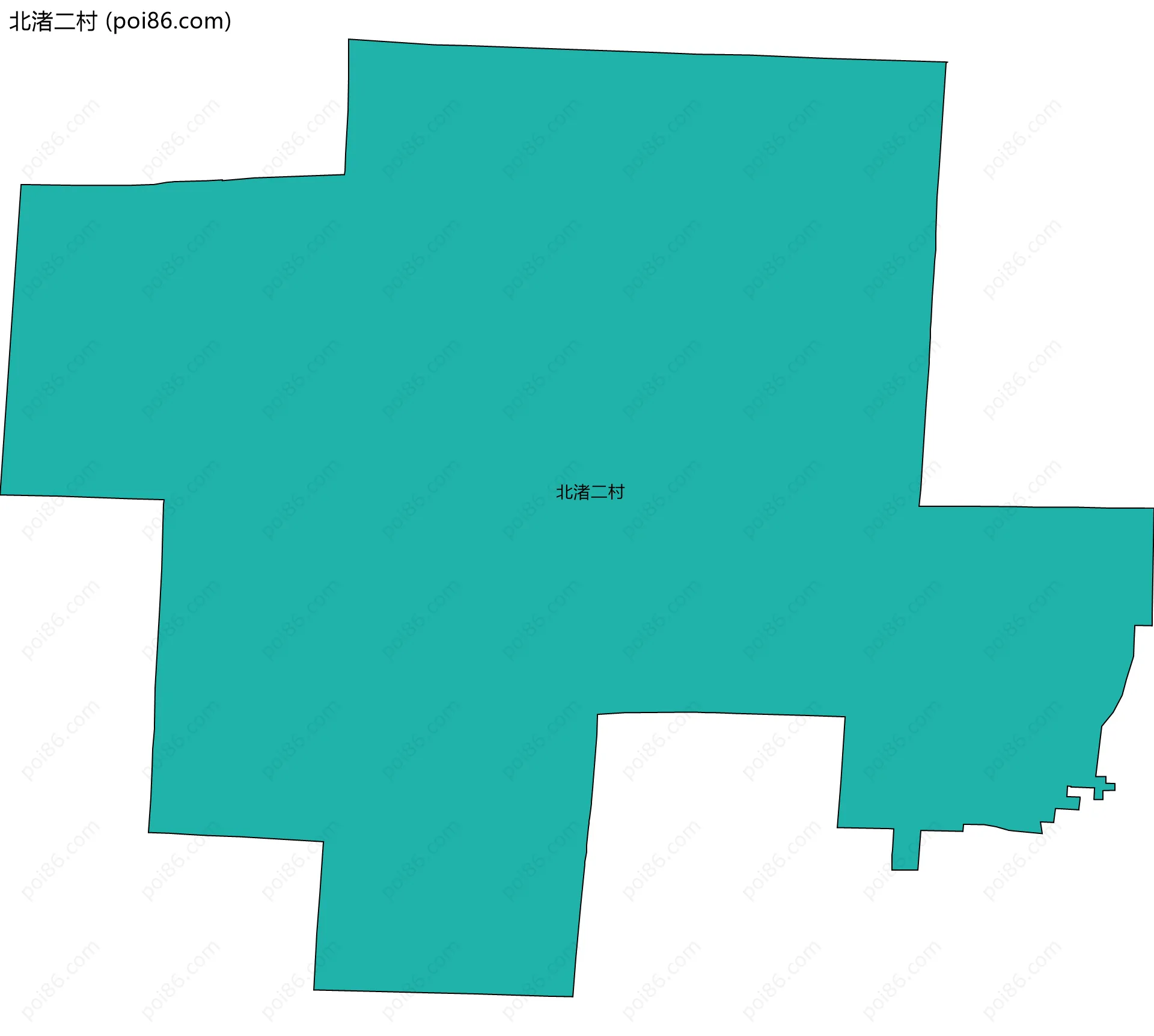 北渚二村边界地图