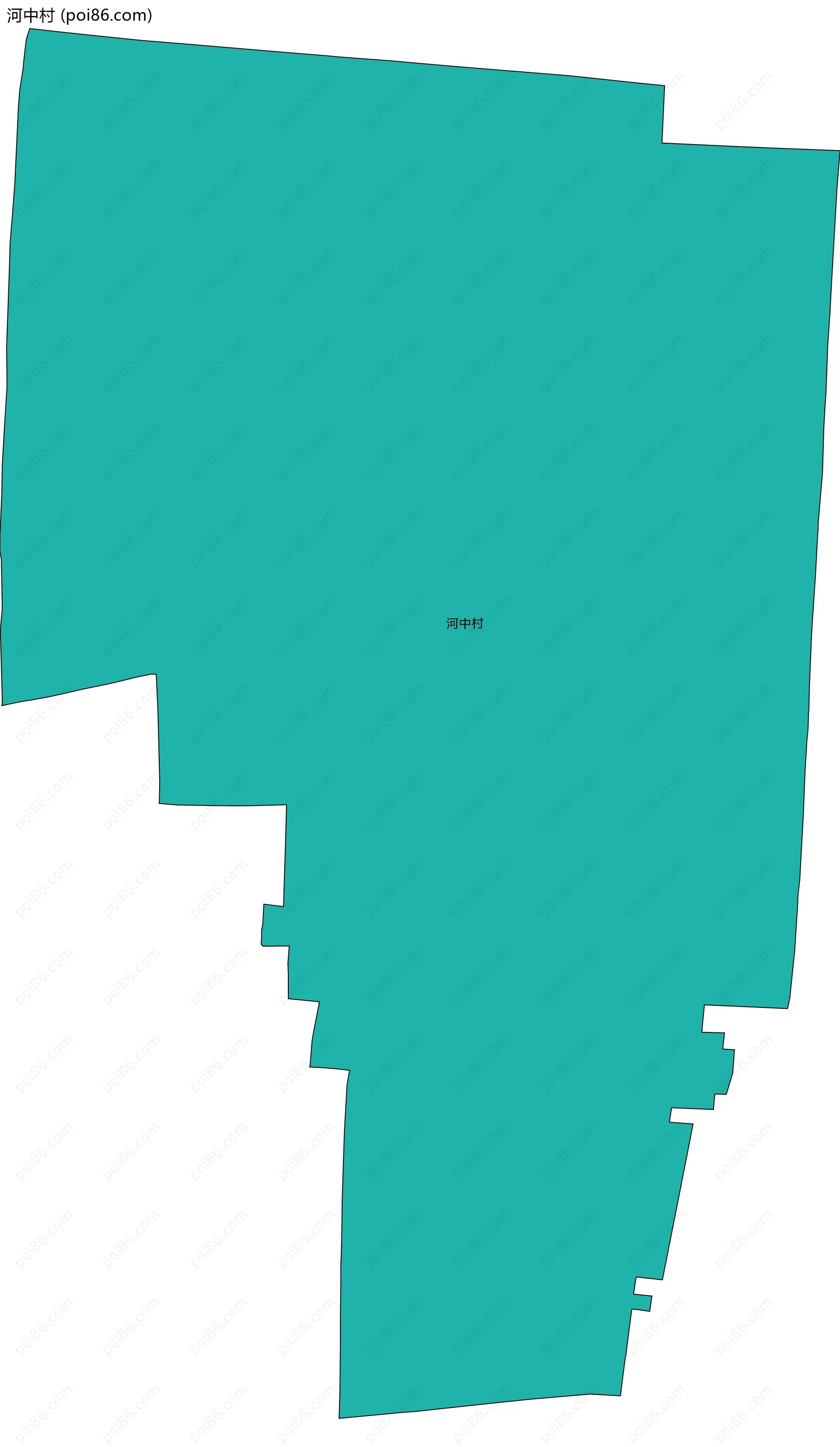 河中村边界地图