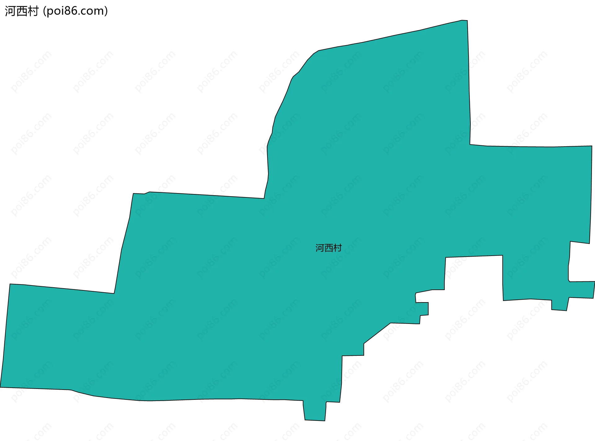 河西村边界地图