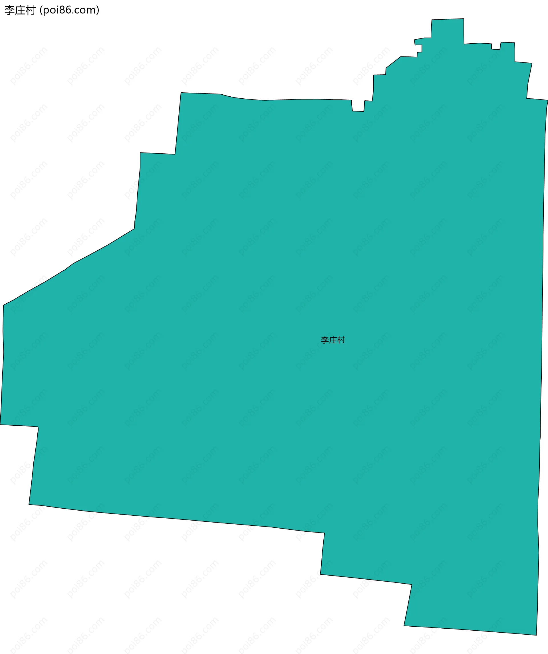 李庄村边界地图