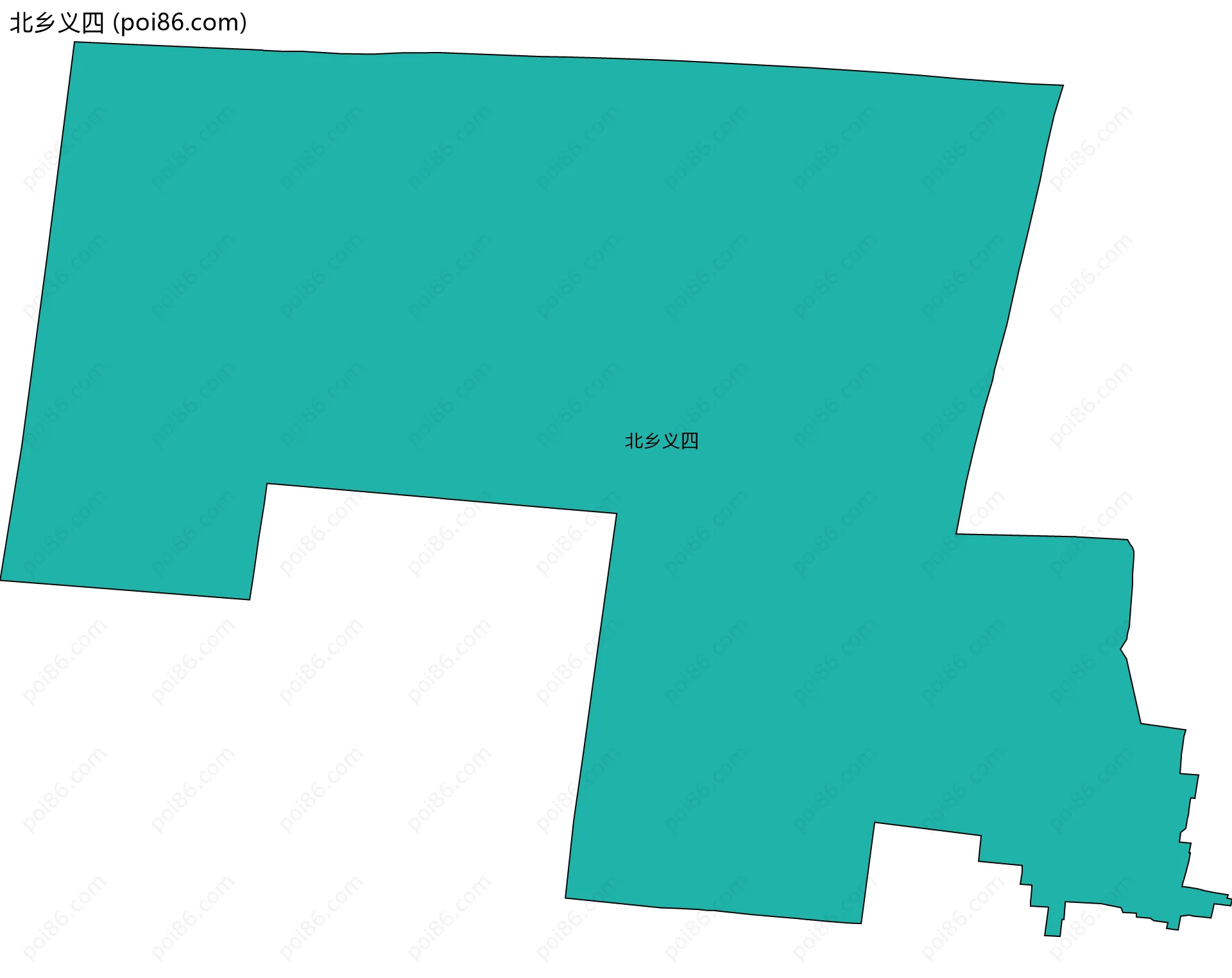 北乡义四边界地图