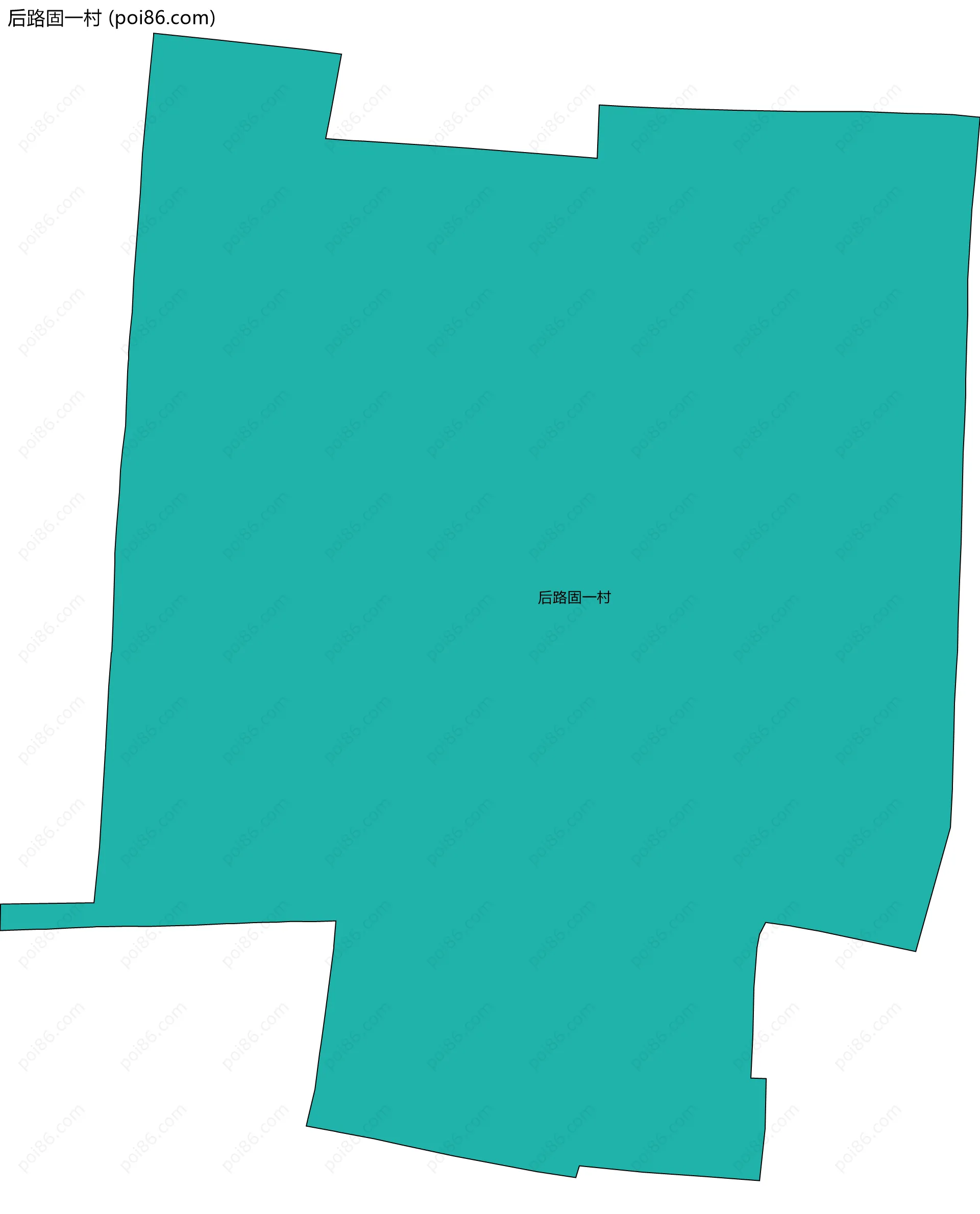 后路固一村边界地图