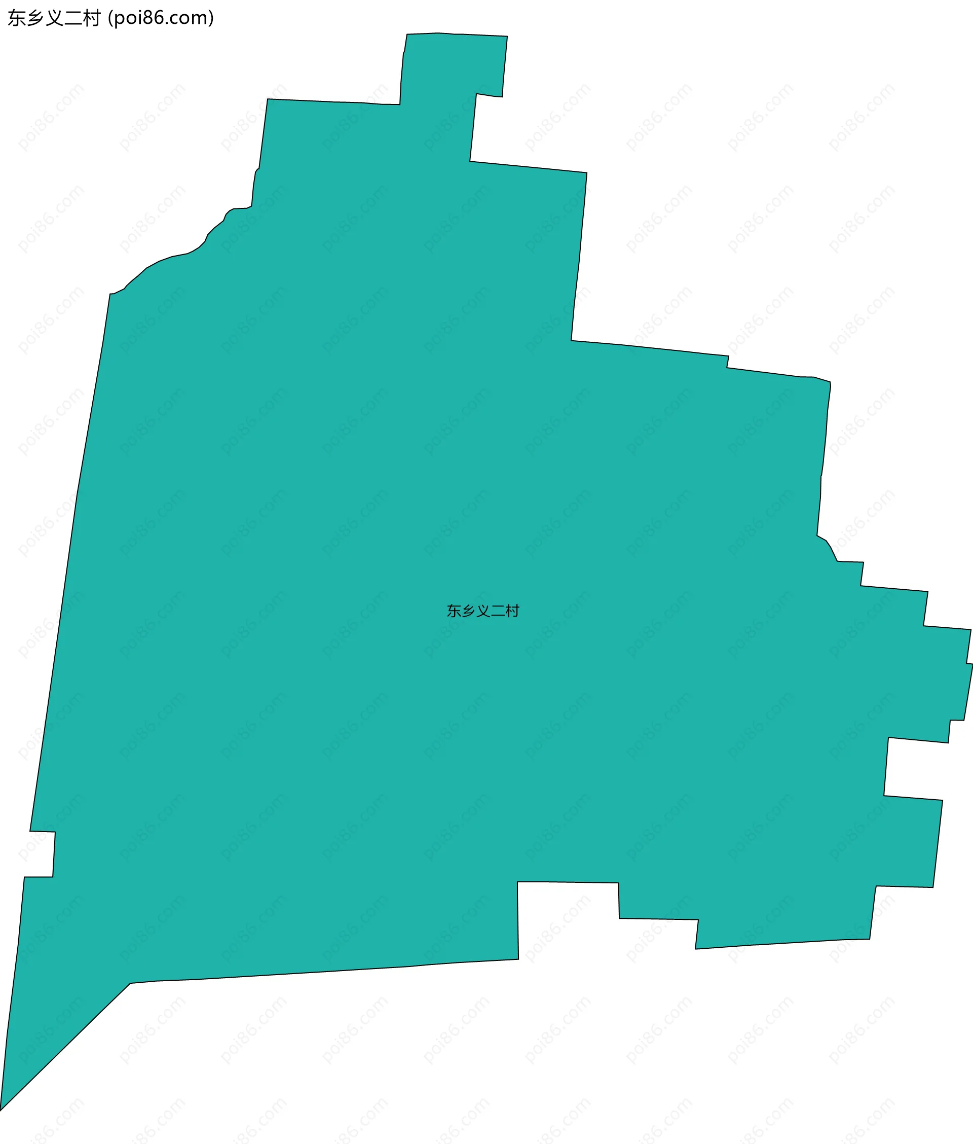 东乡义二村边界地图