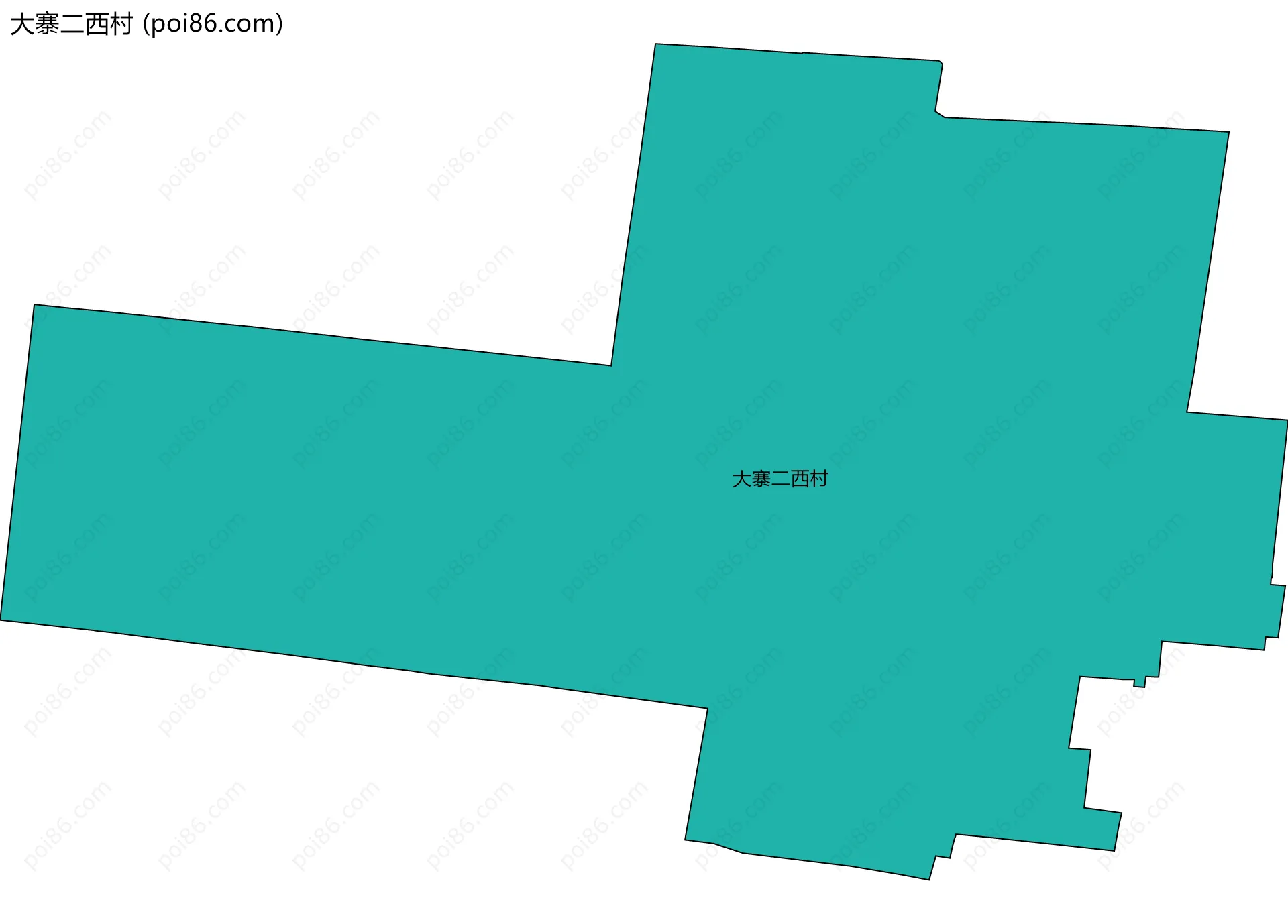 大寨二西村边界地图