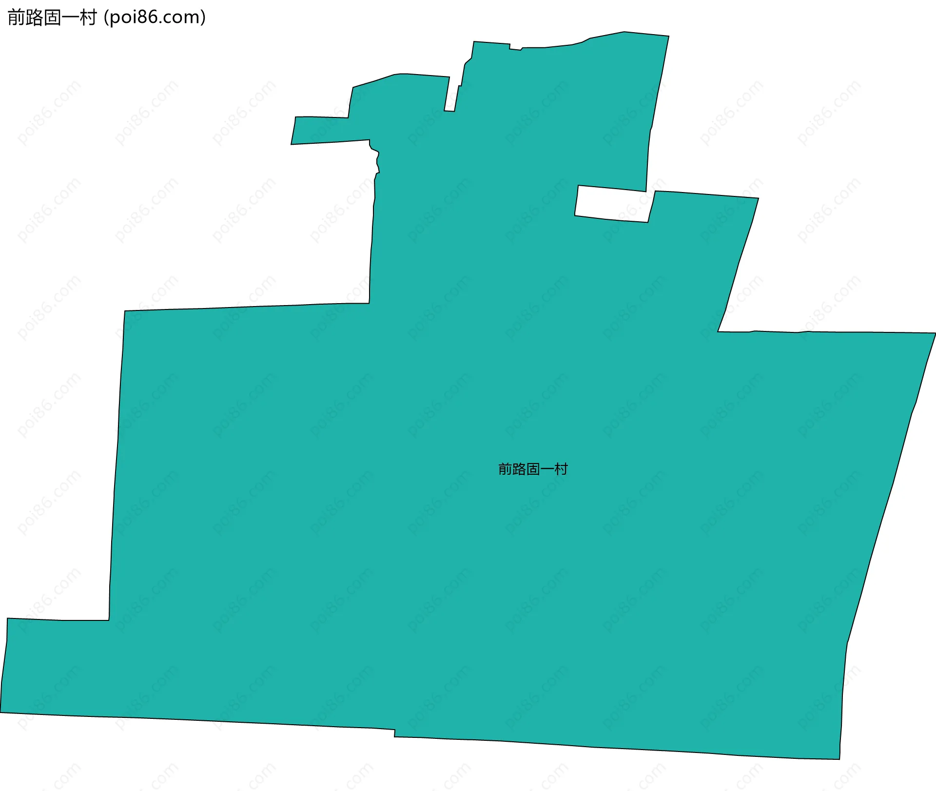 前路固一村边界地图