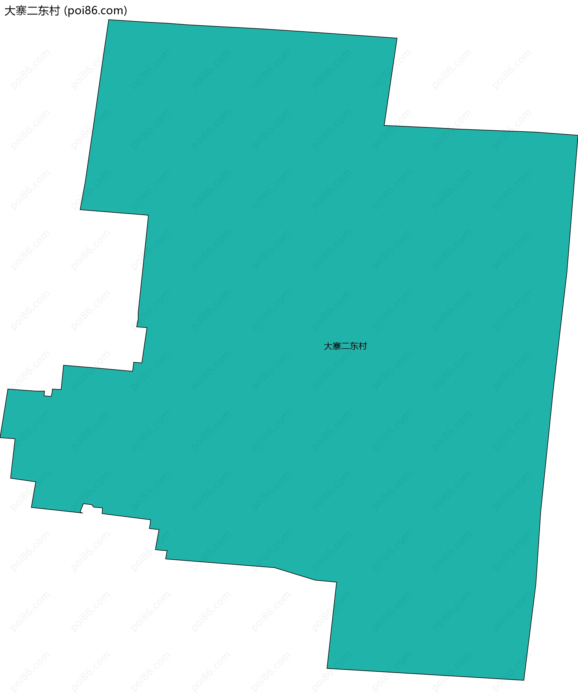 大寨二东村边界地图