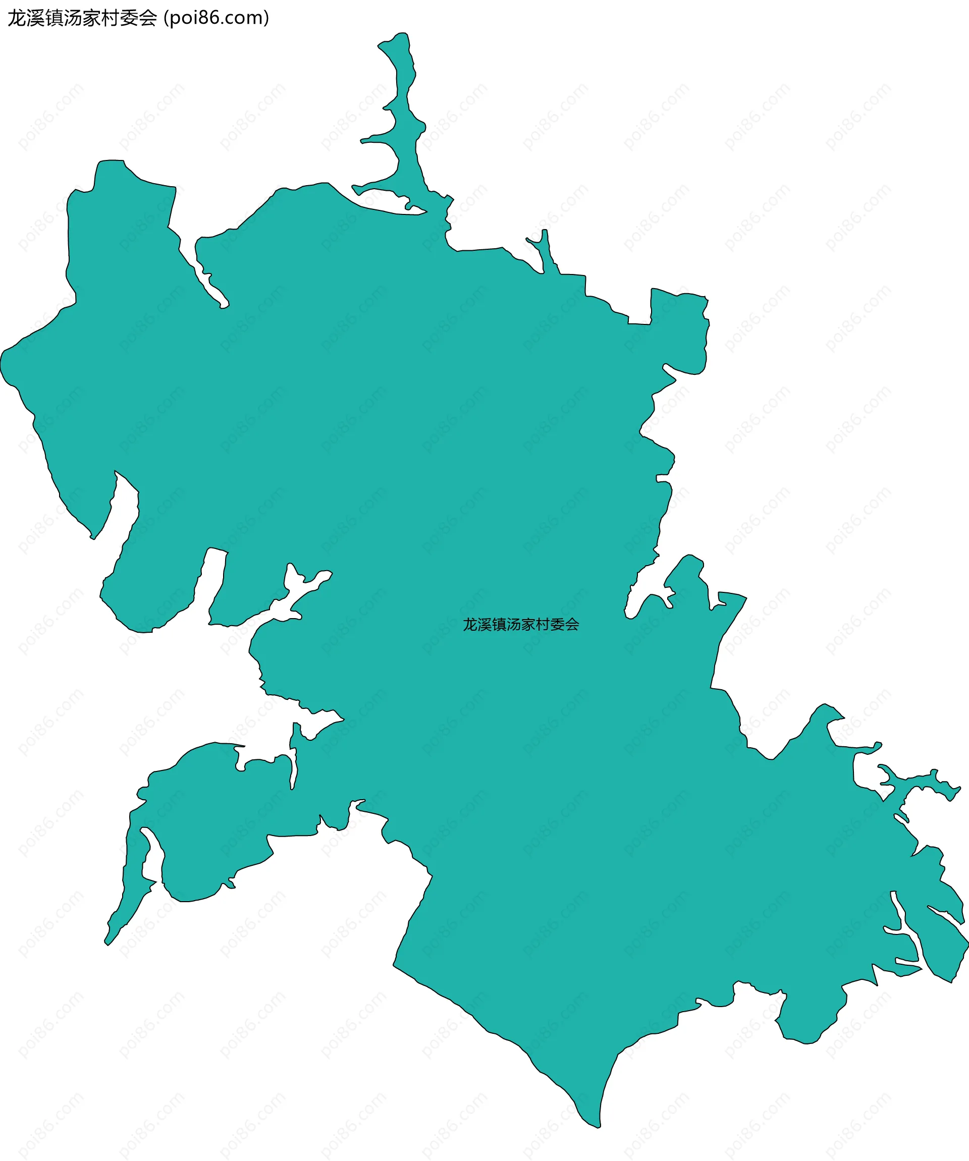 龙溪镇汤家村委会边界地图