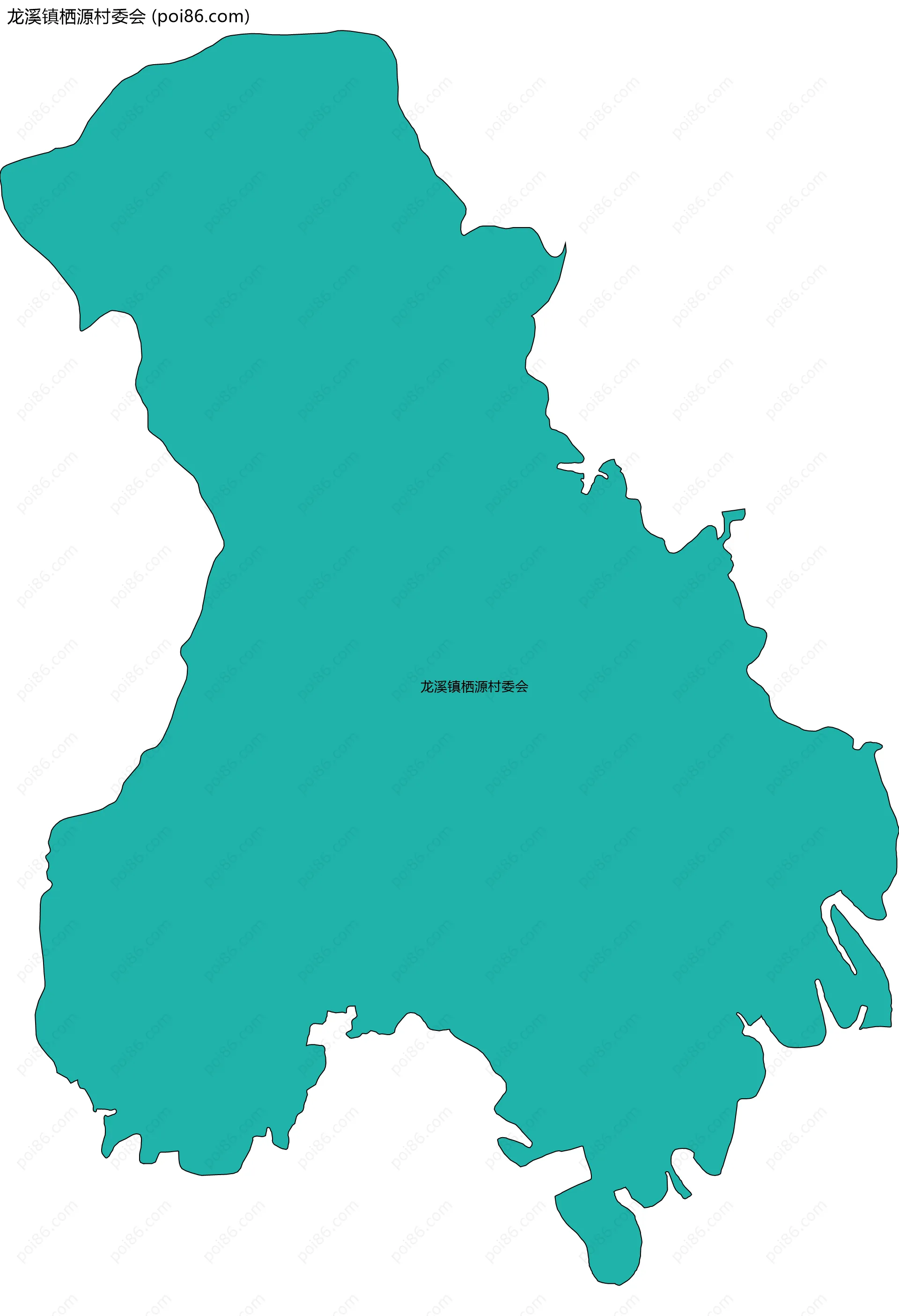 龙溪镇栖源村委会边界地图