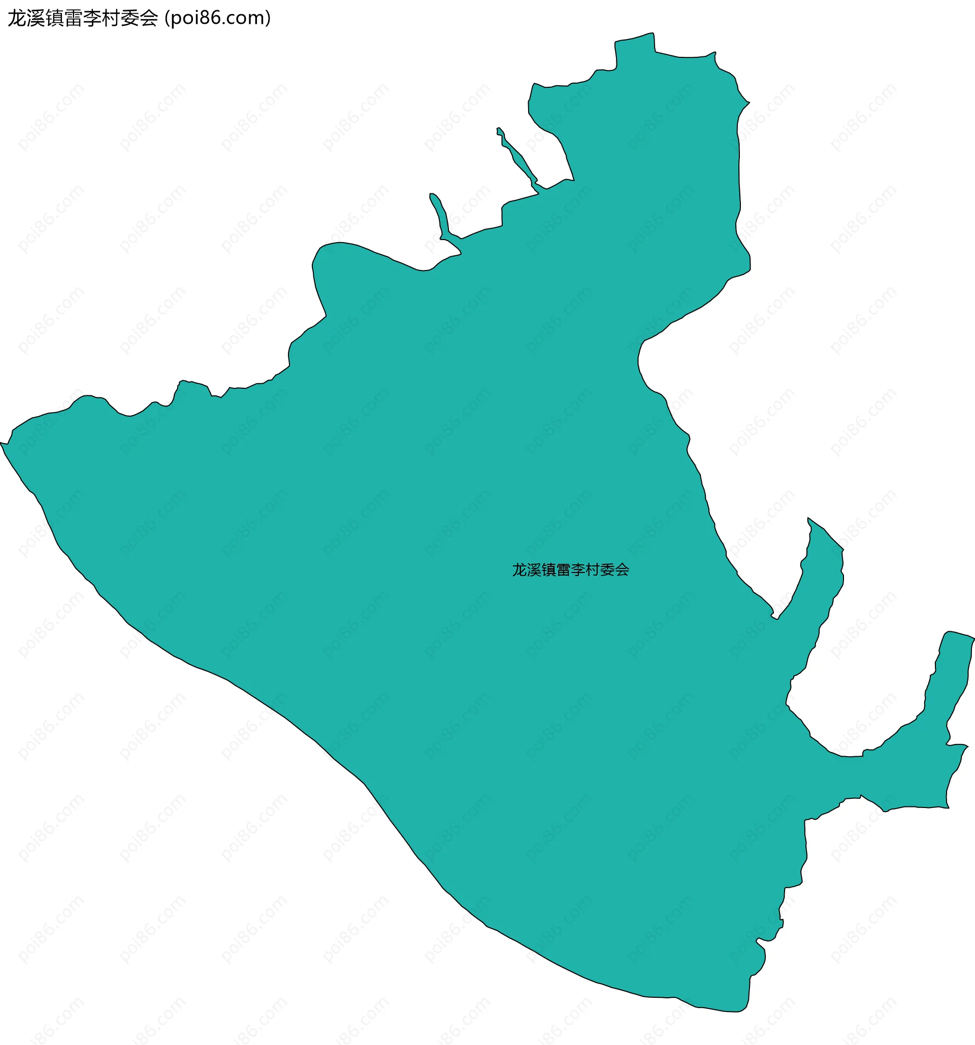 龙溪镇雷李村委会边界地图