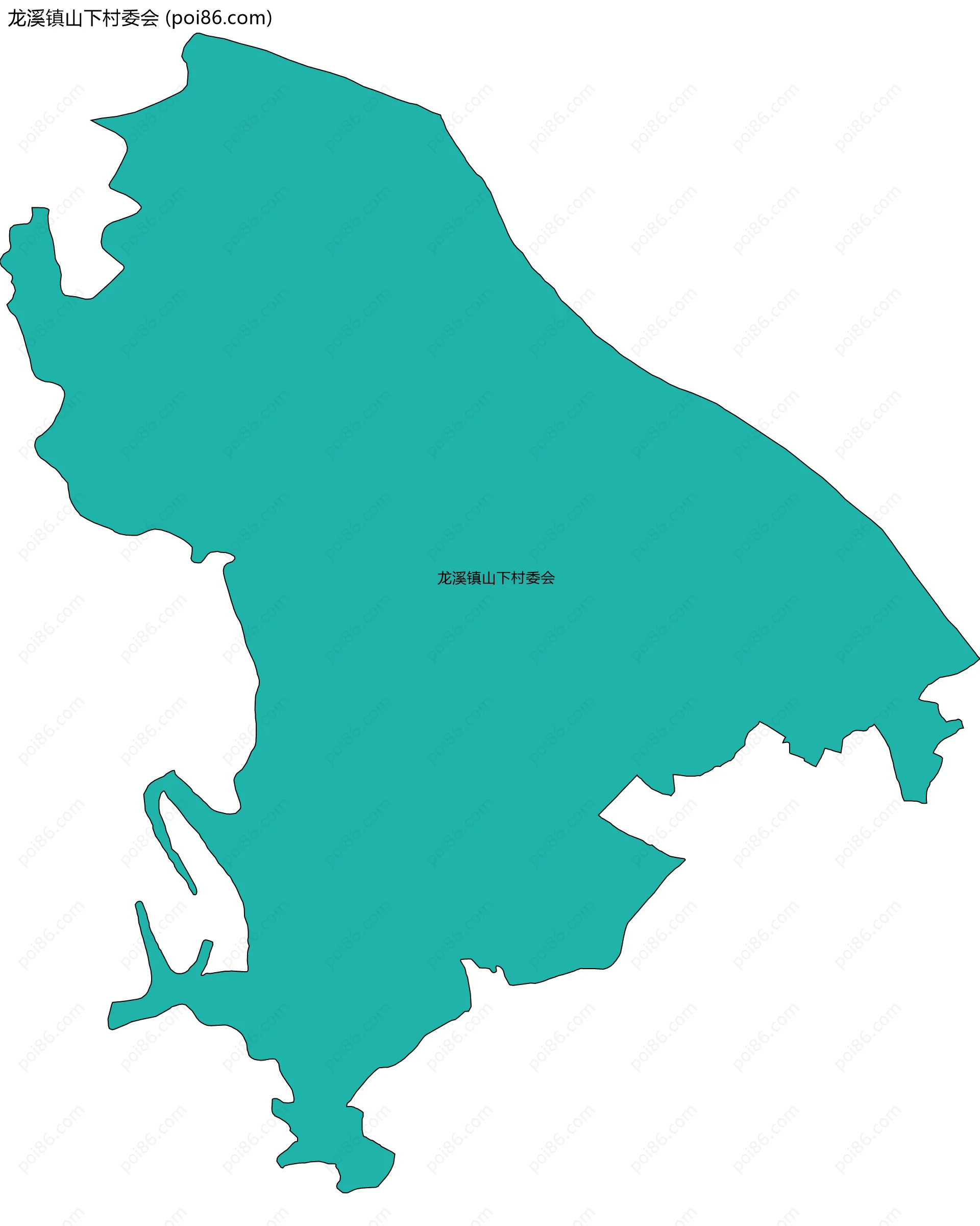 龙溪镇山下村委会边界地图
