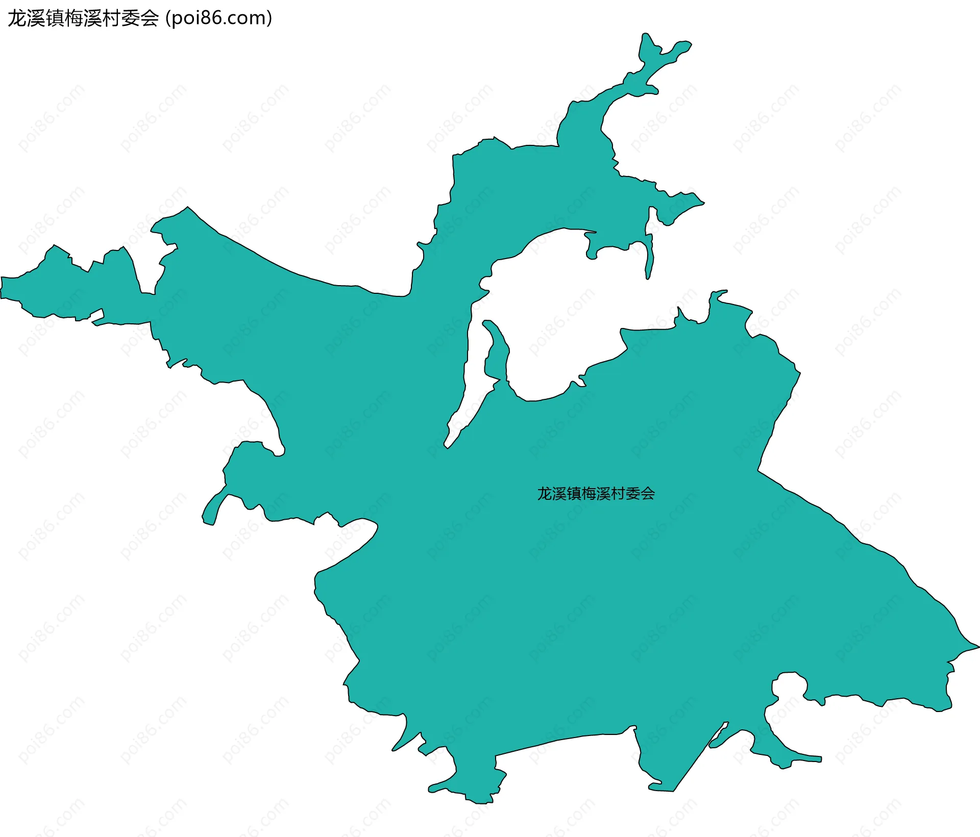 龙溪镇梅溪村委会边界地图