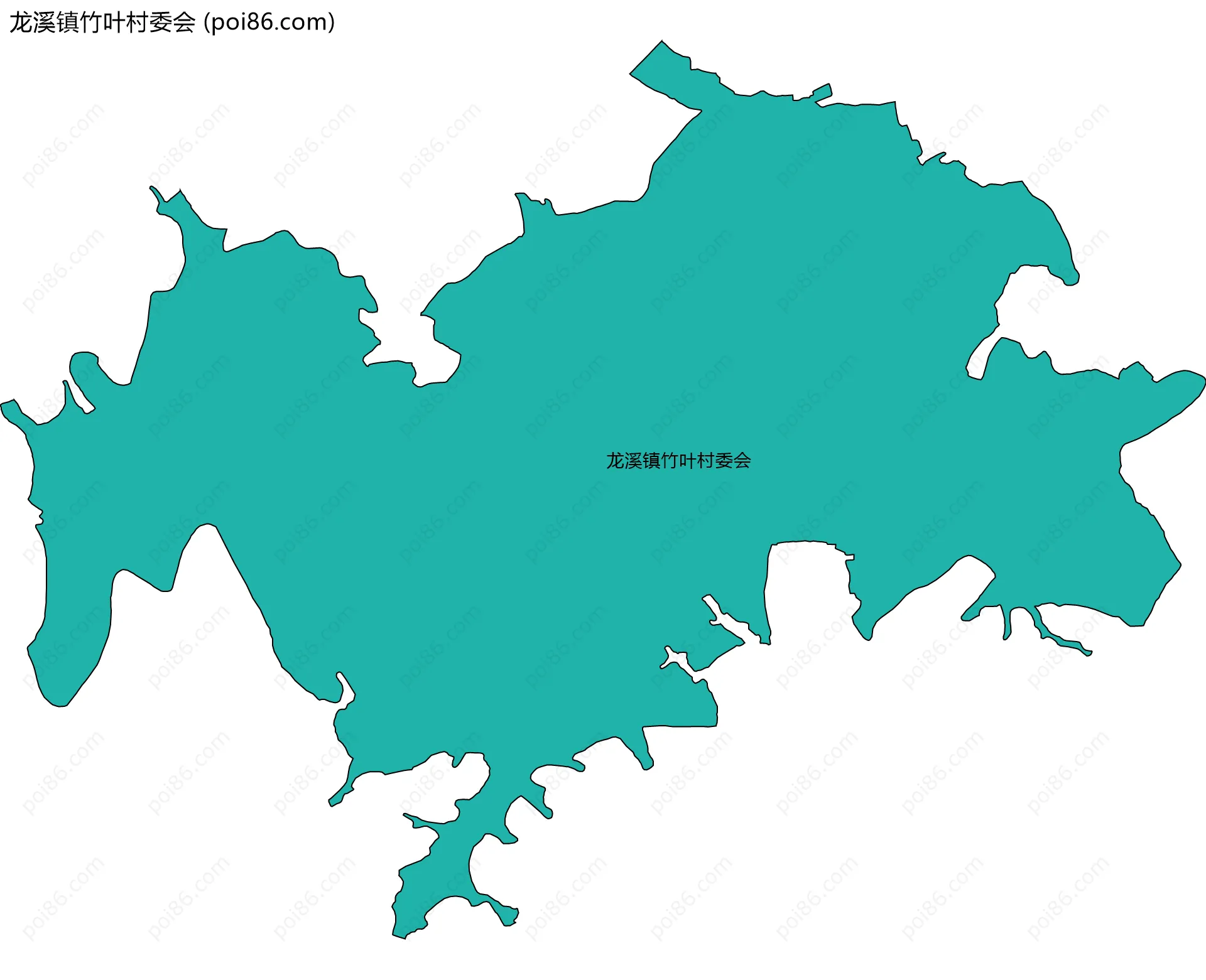 龙溪镇竹叶村委会边界地图