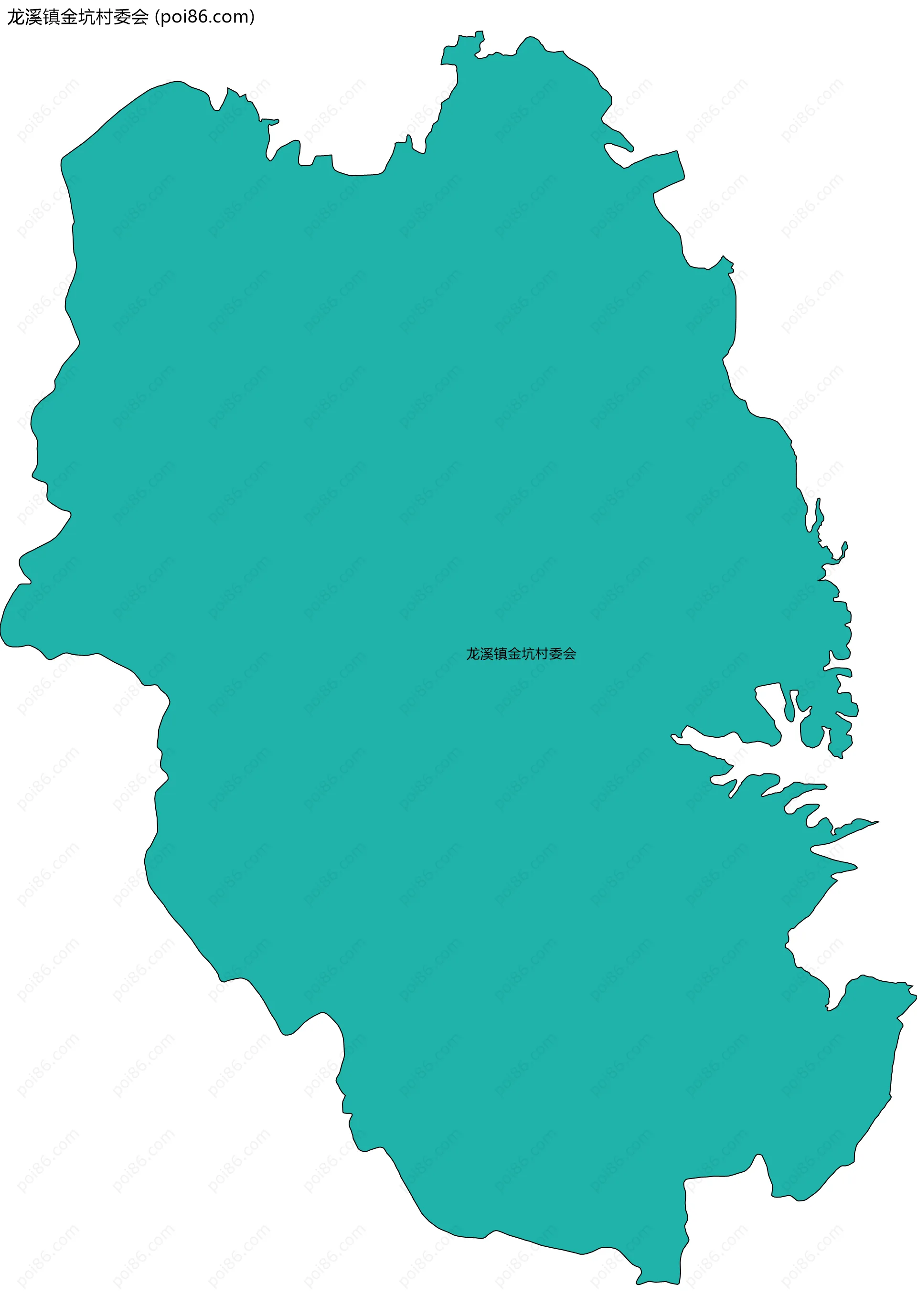 龙溪镇金坑村委会边界地图