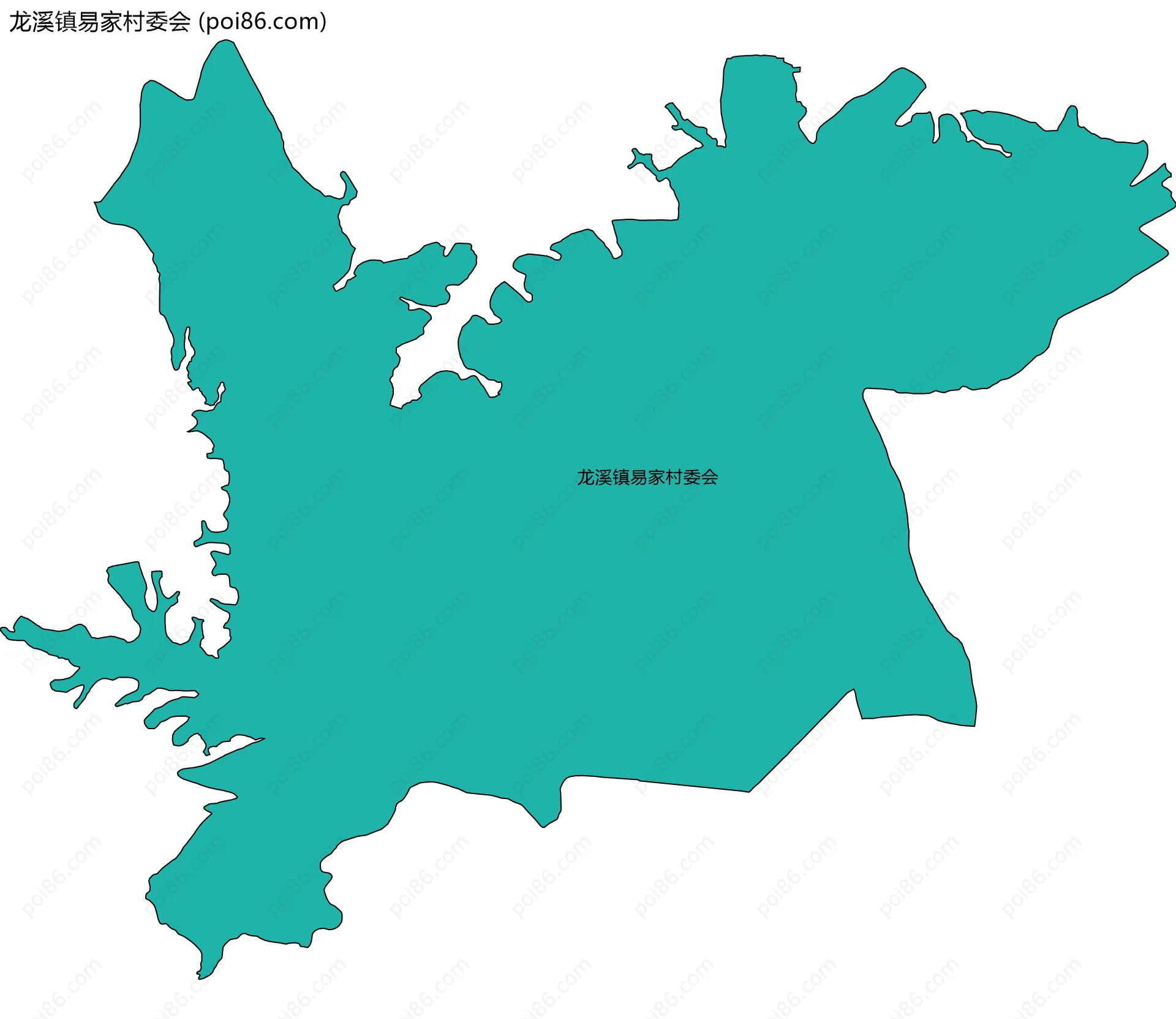 龙溪镇易家村委会边界地图