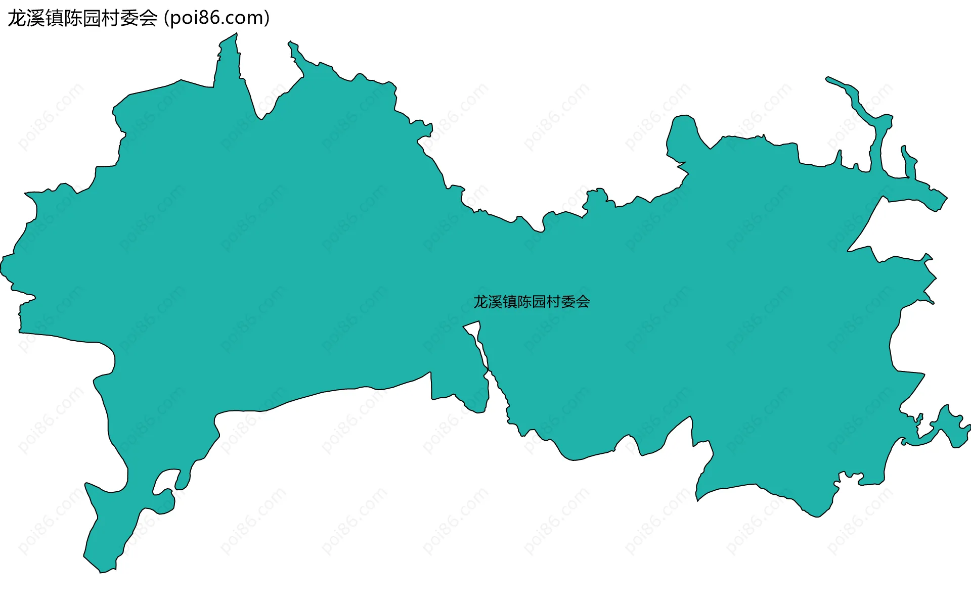 龙溪镇陈园村委会边界地图