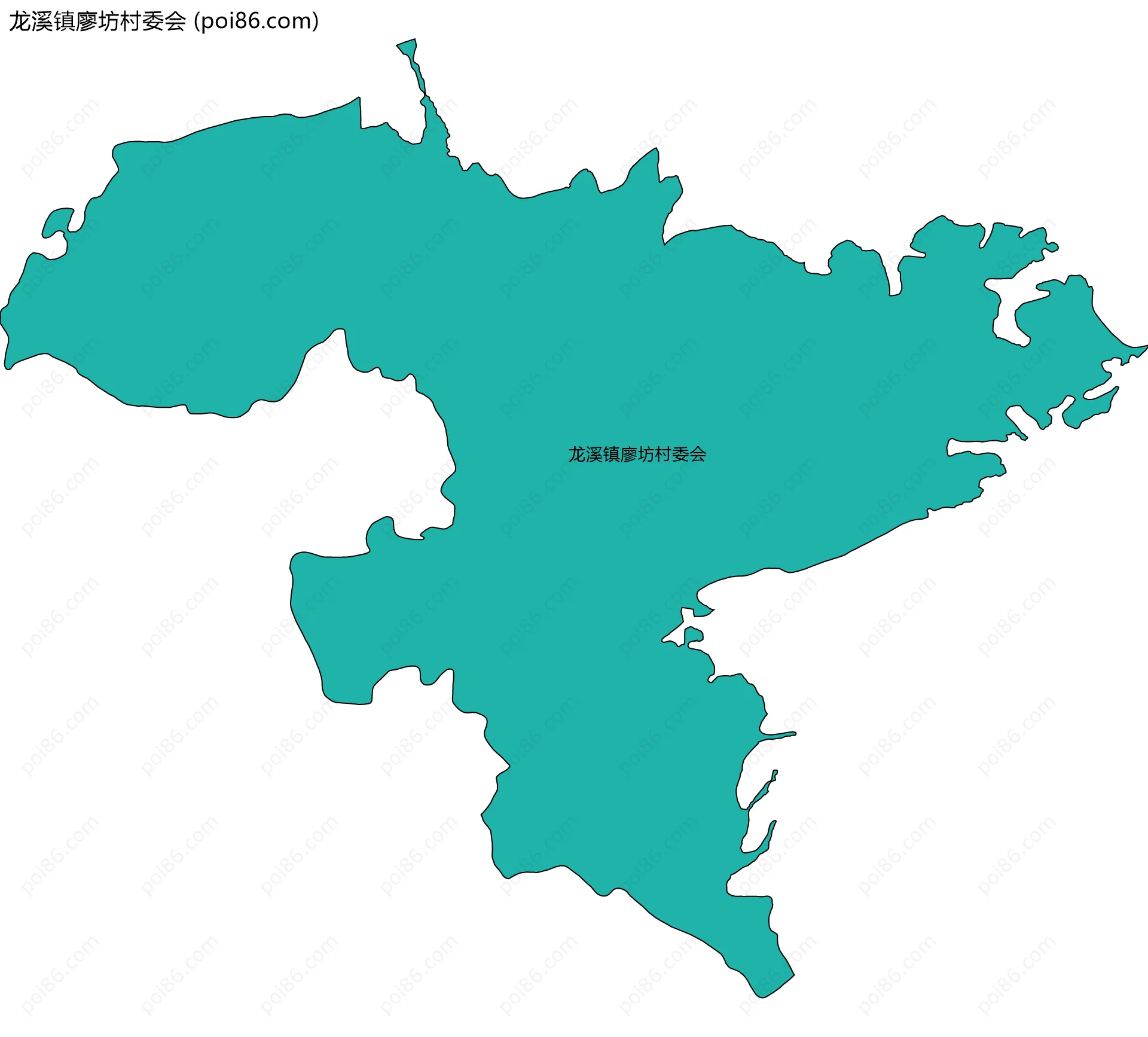 龙溪镇廖坊村委会边界地图