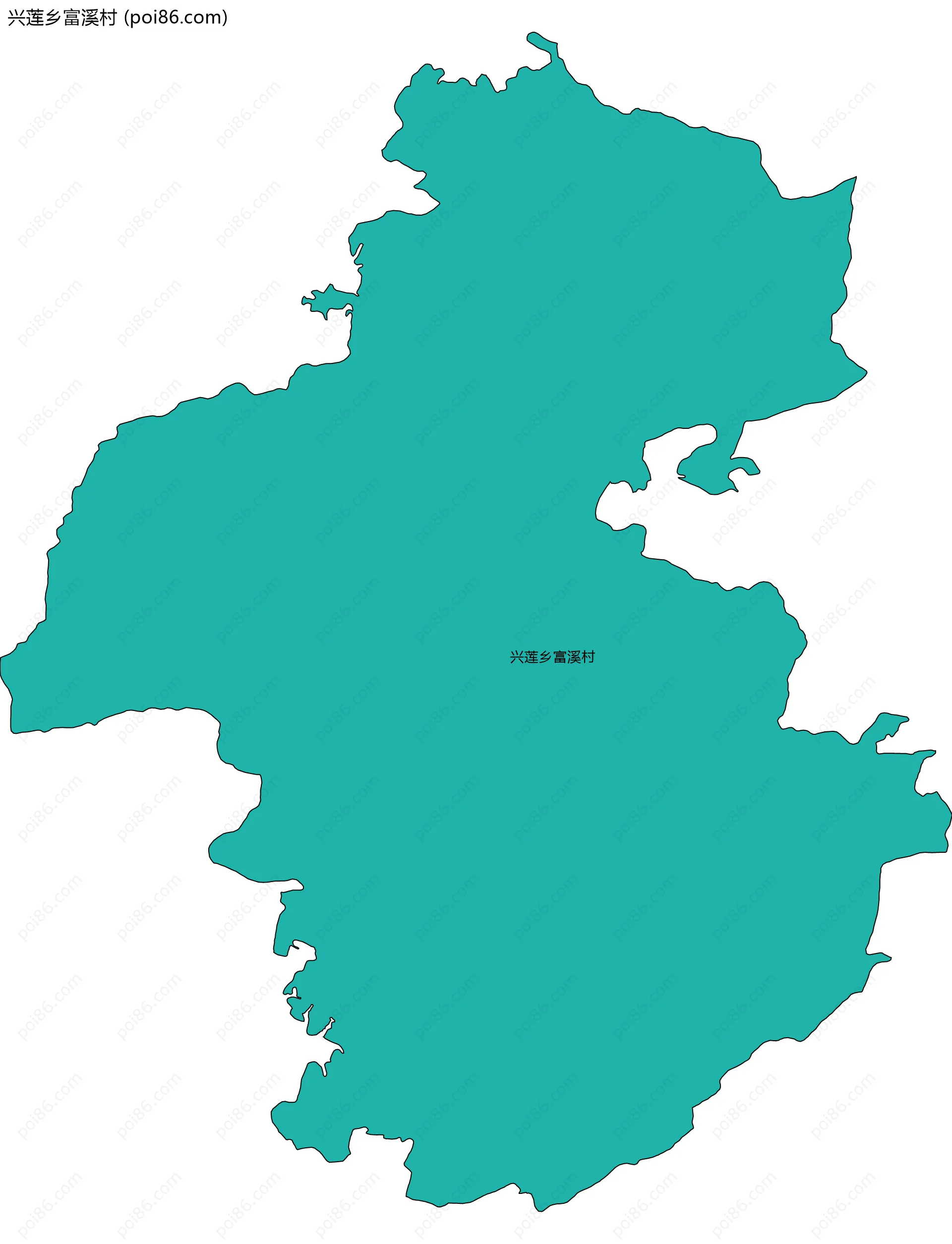 兴莲乡富溪村边界地图