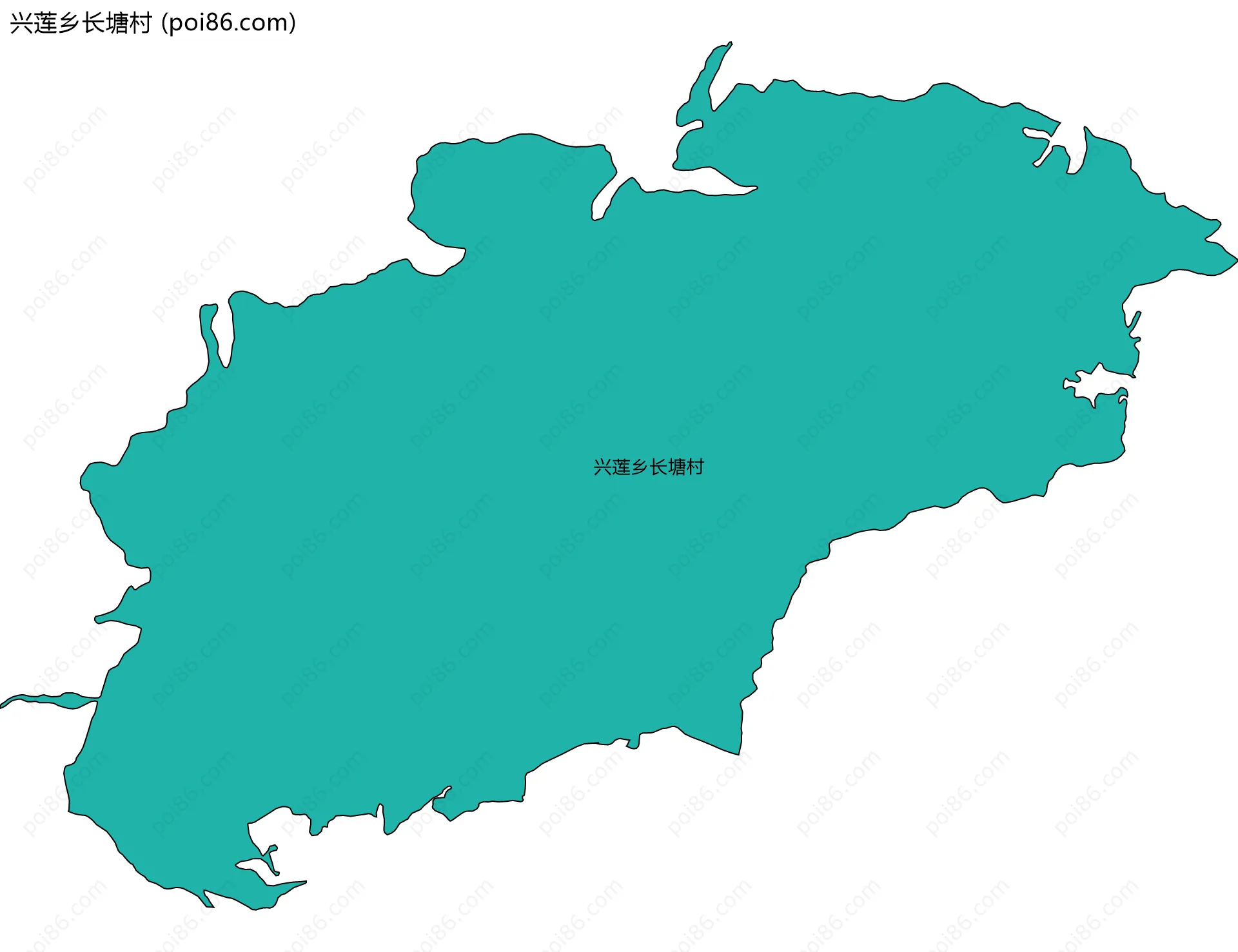 兴莲乡长塘村边界地图