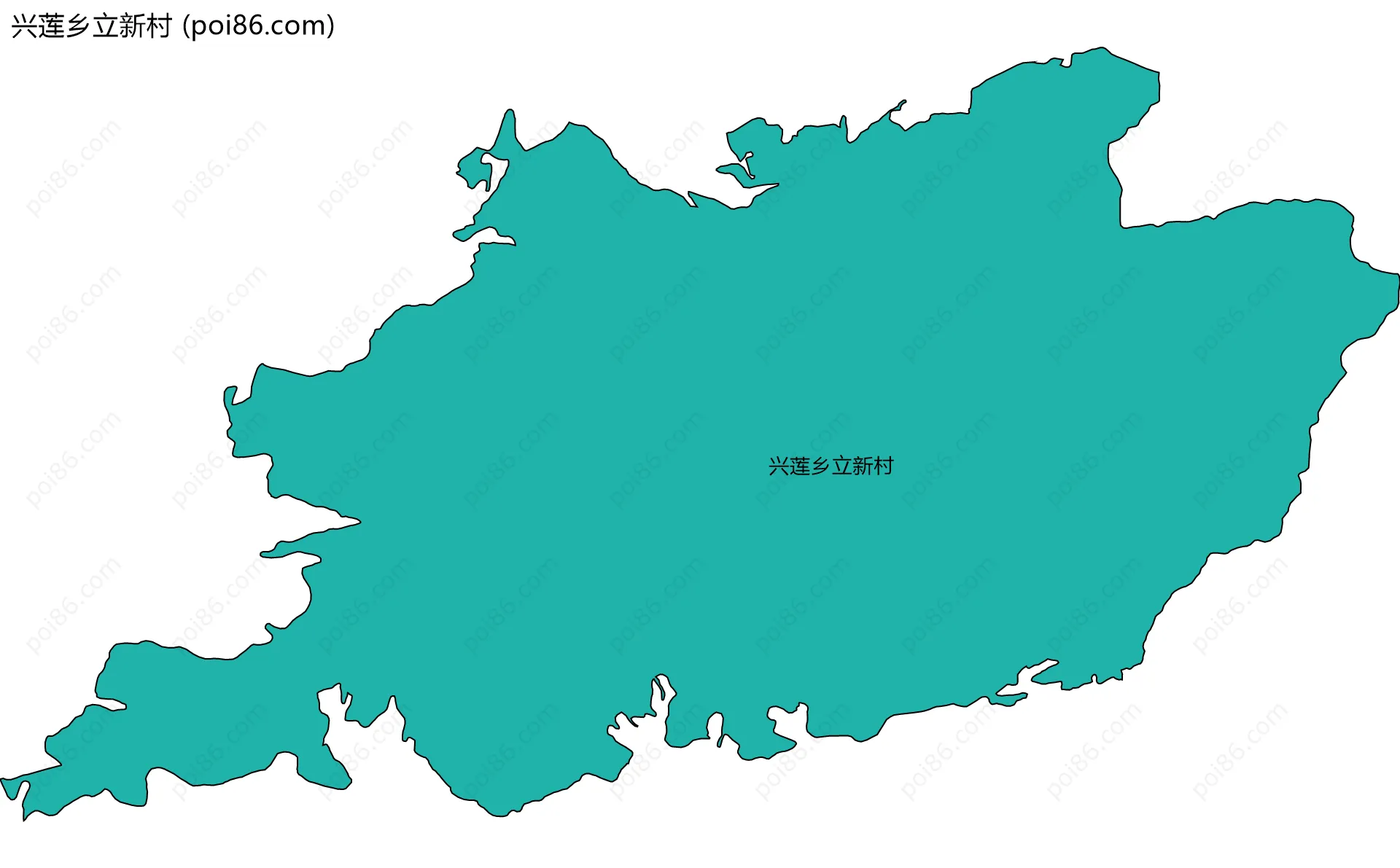 兴莲乡立新村边界地图