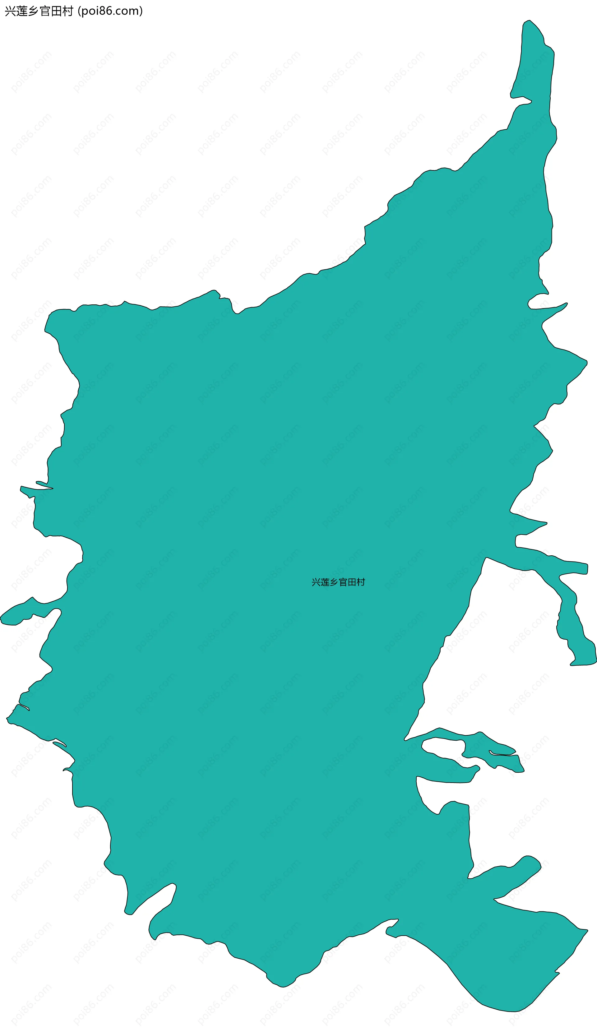 兴莲乡官田村边界地图