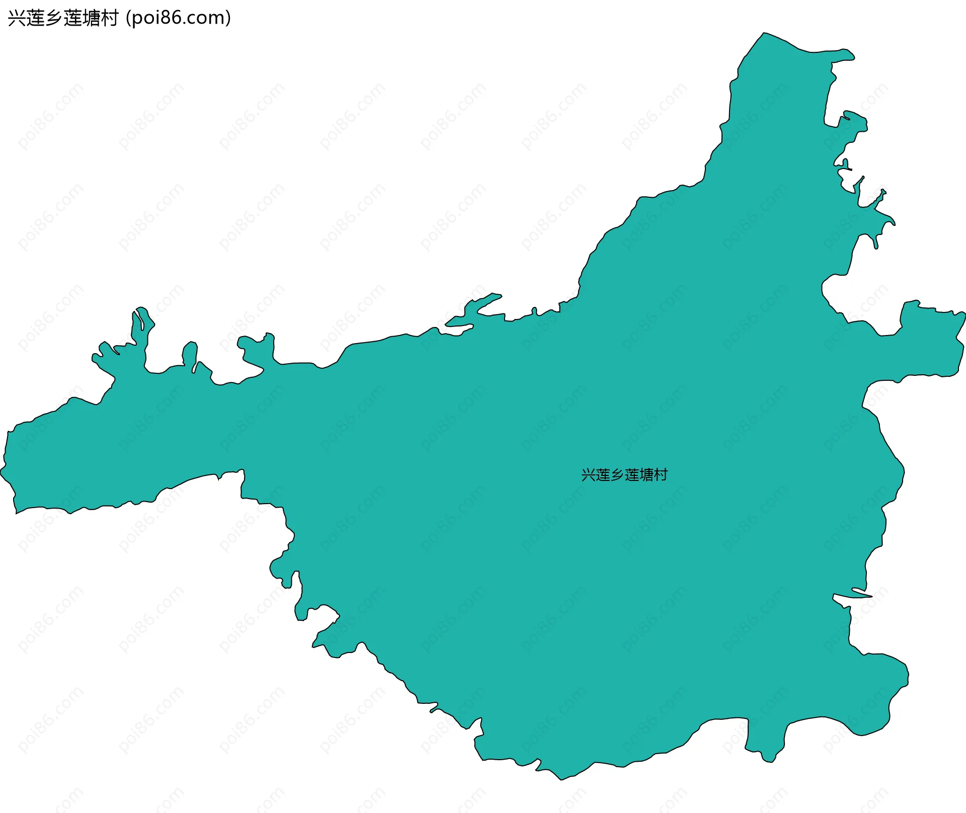 兴莲乡莲塘村边界地图