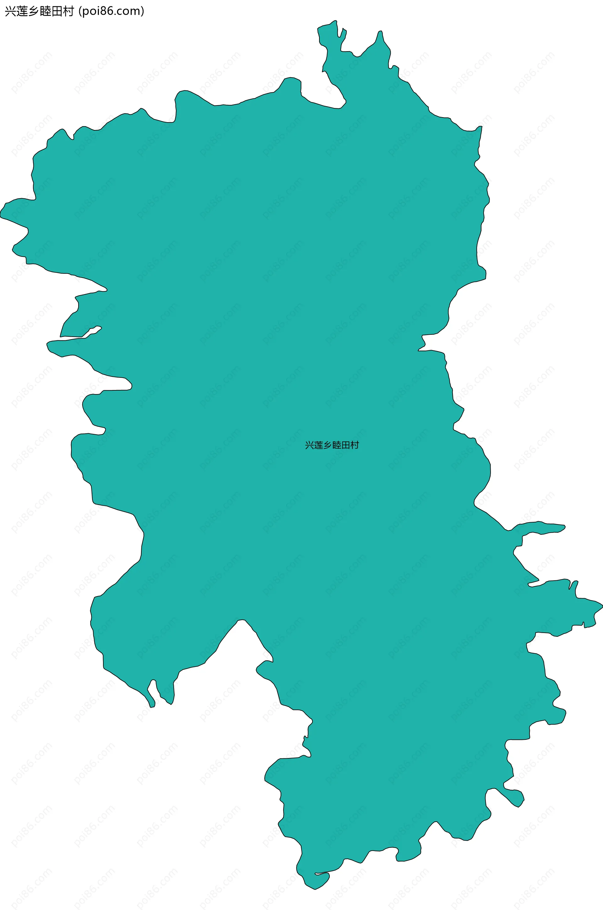 兴莲乡睦田村边界地图