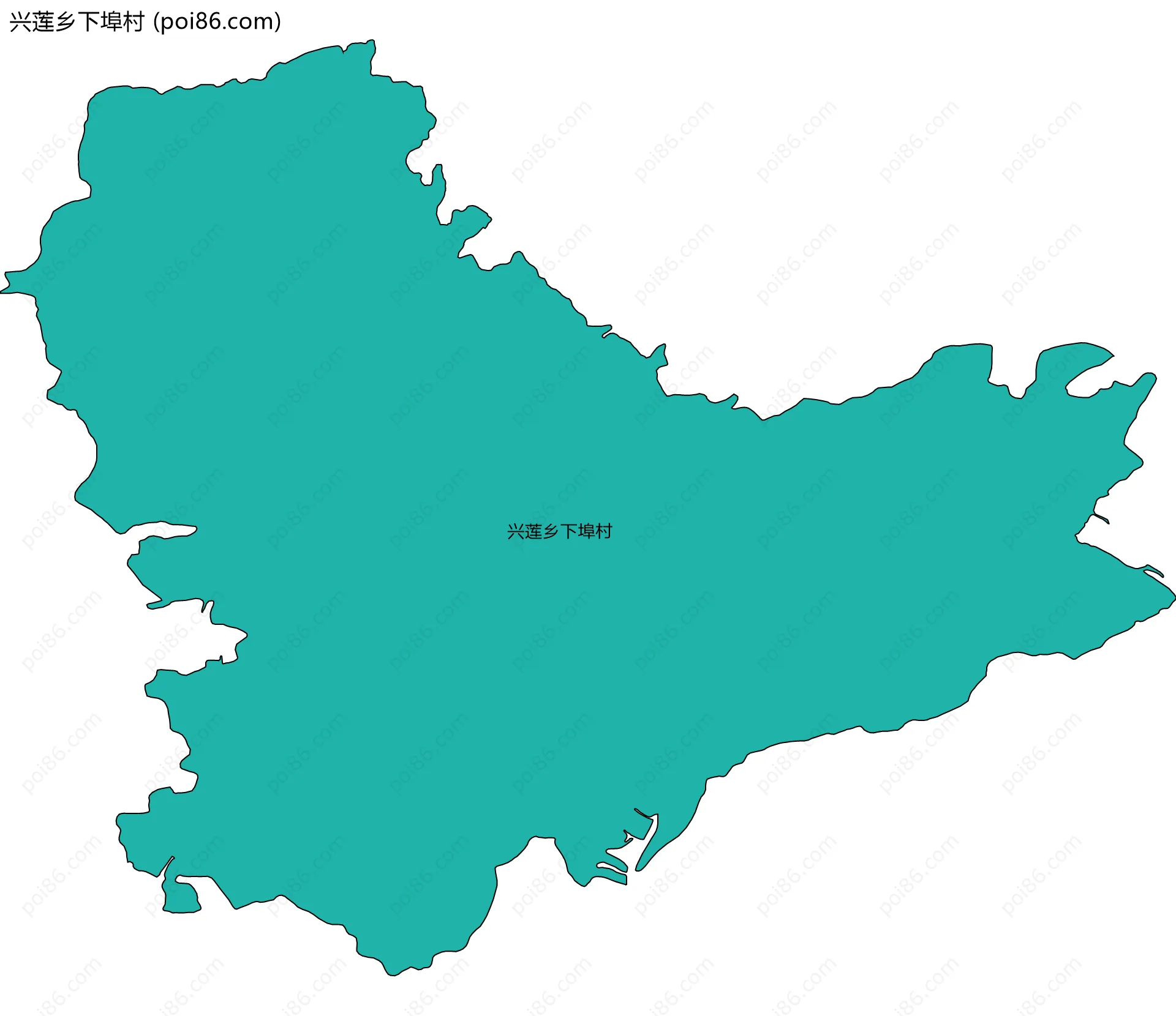 兴莲乡下埠村边界地图