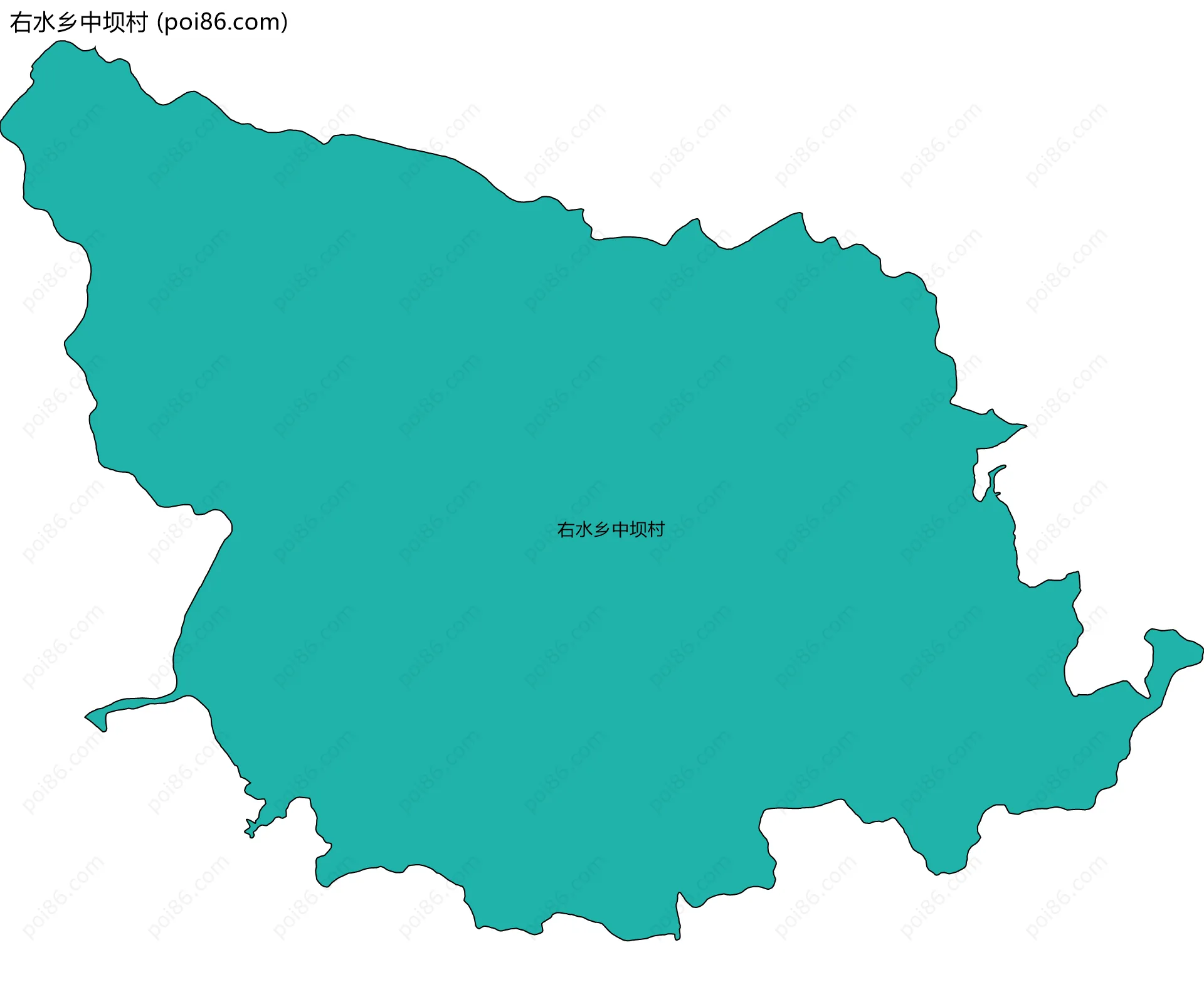 右水乡中坝村边界地图